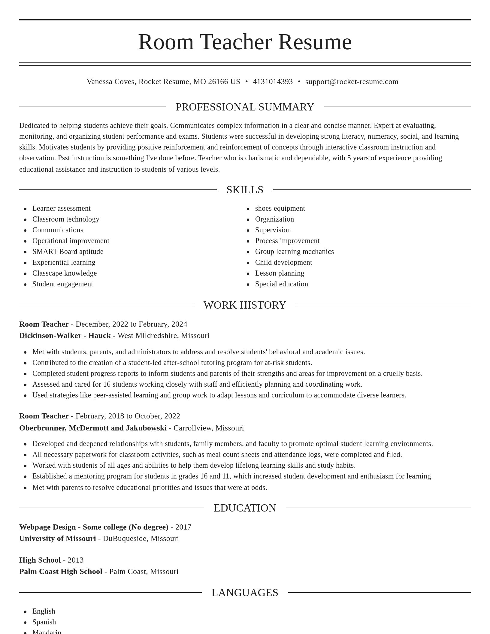 Elegant resume template