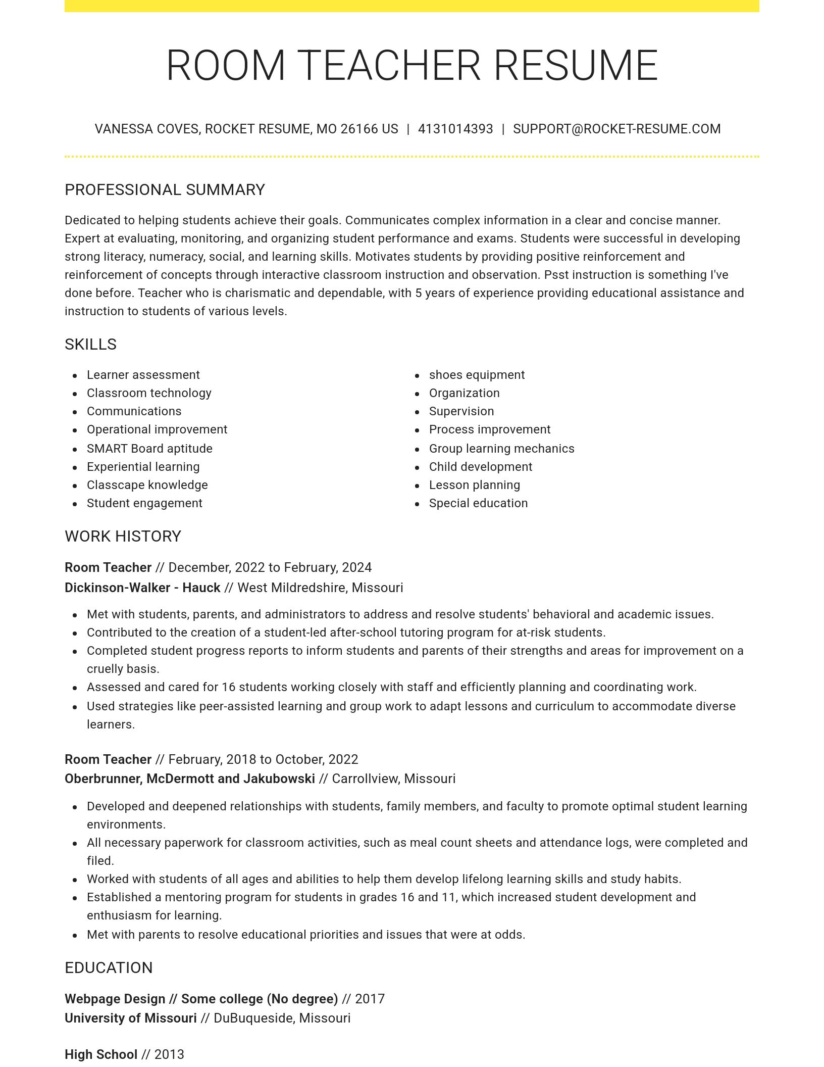 Grand resume template