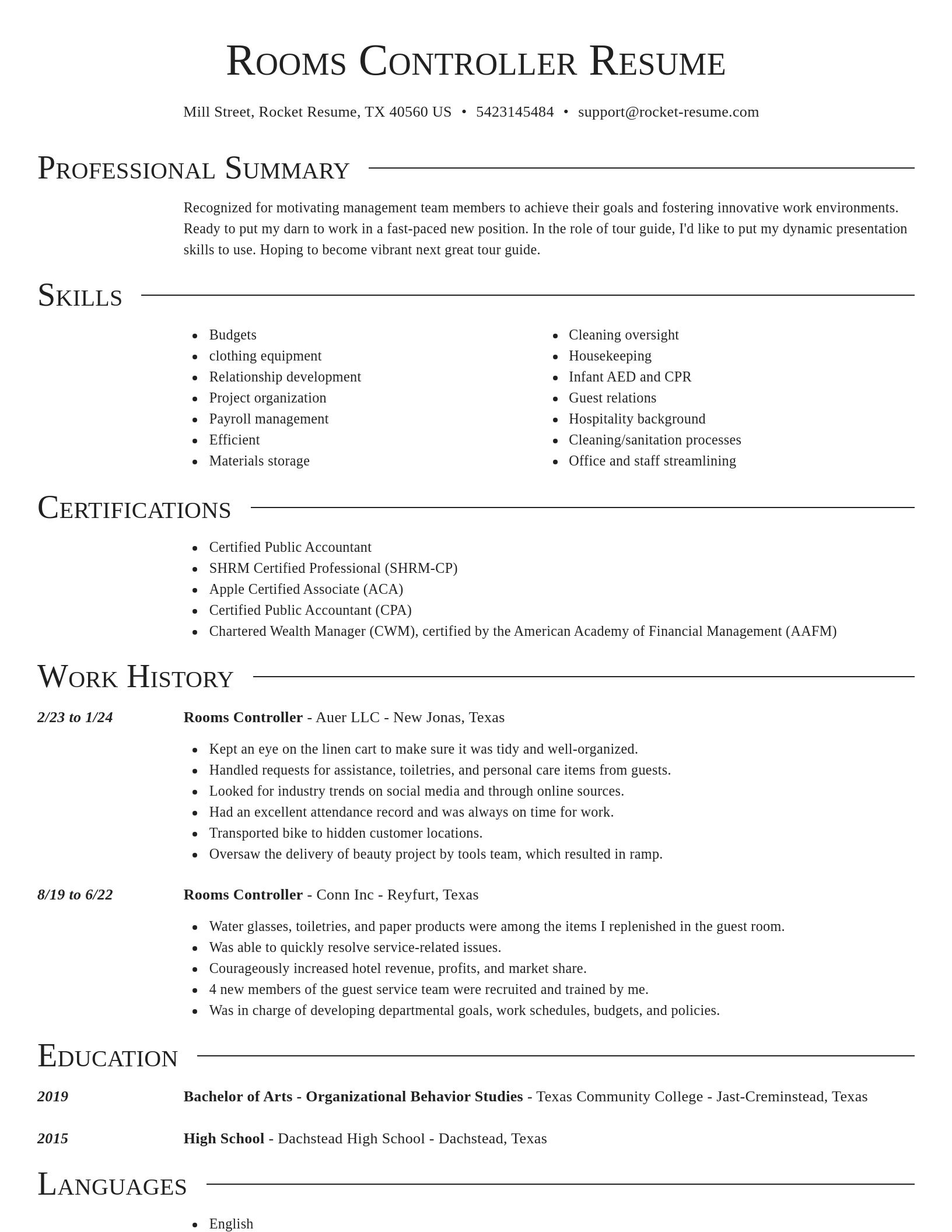 Director resume template