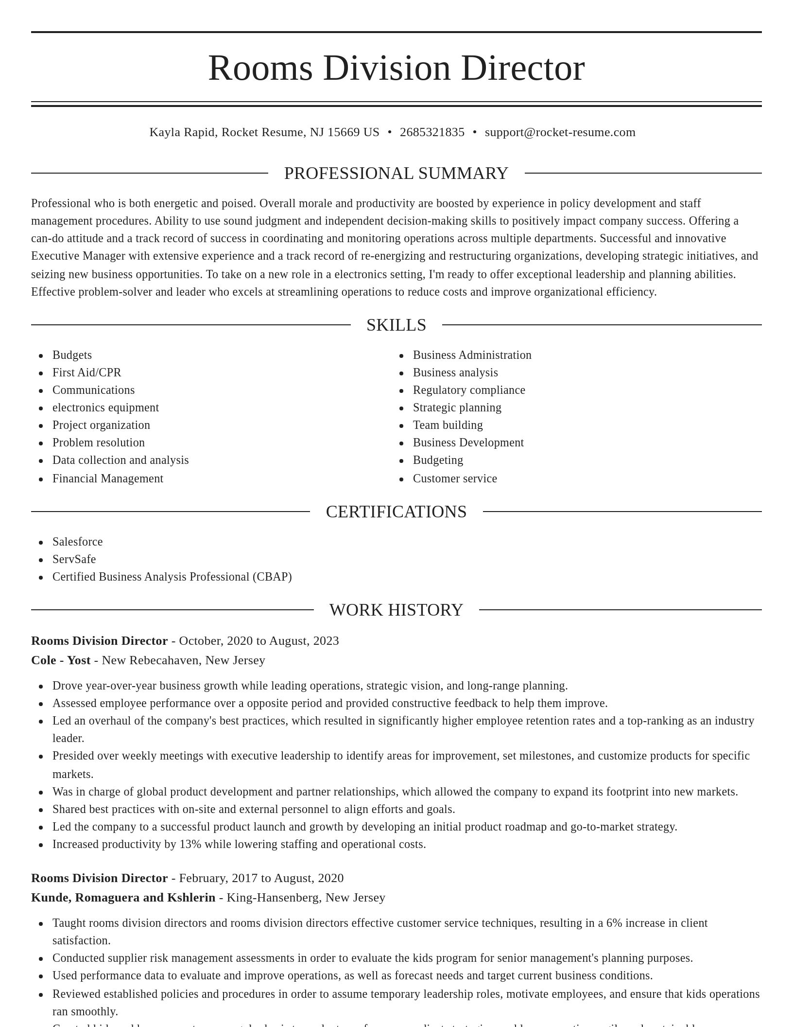 Elegant resume template