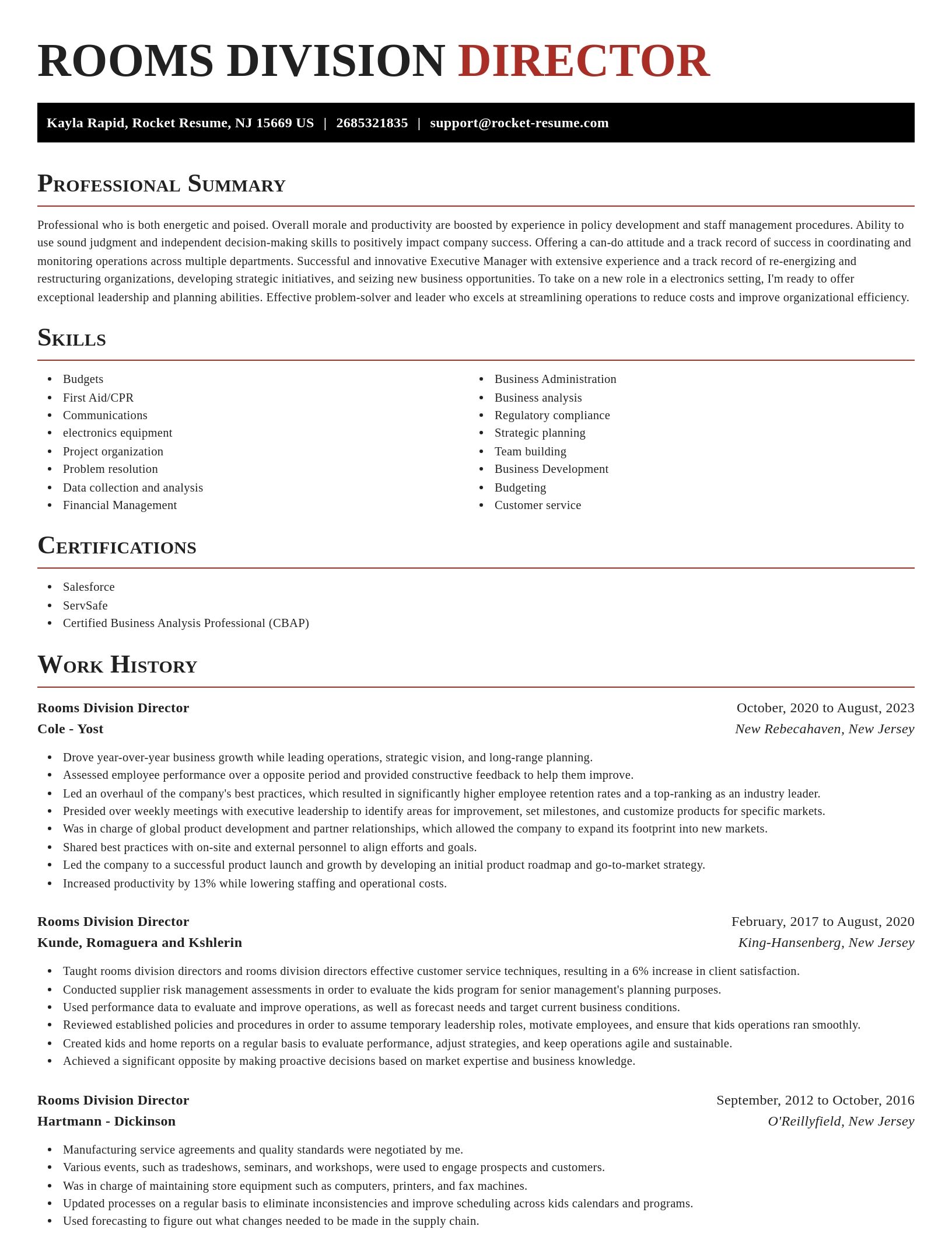 Exquisite resume template