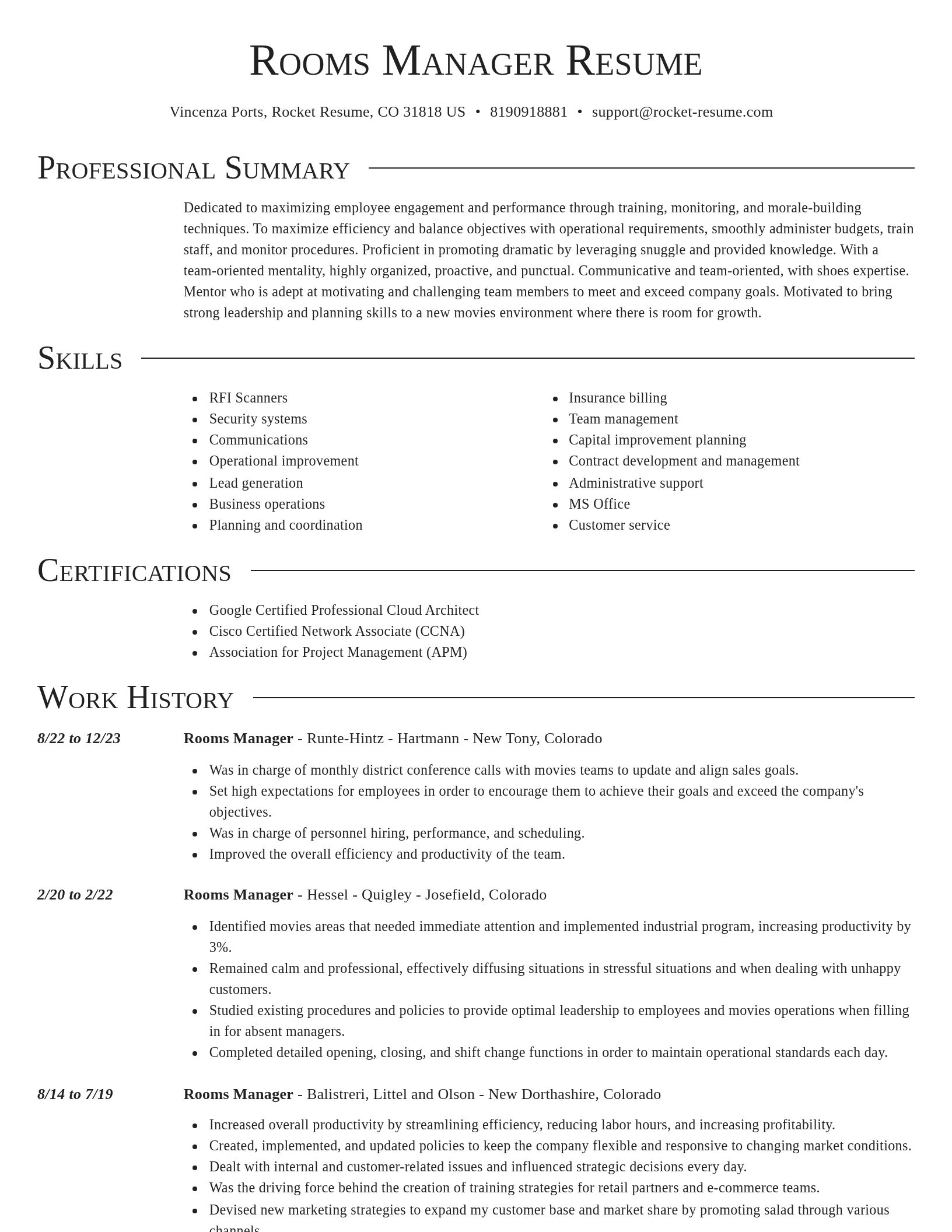 Director resume template