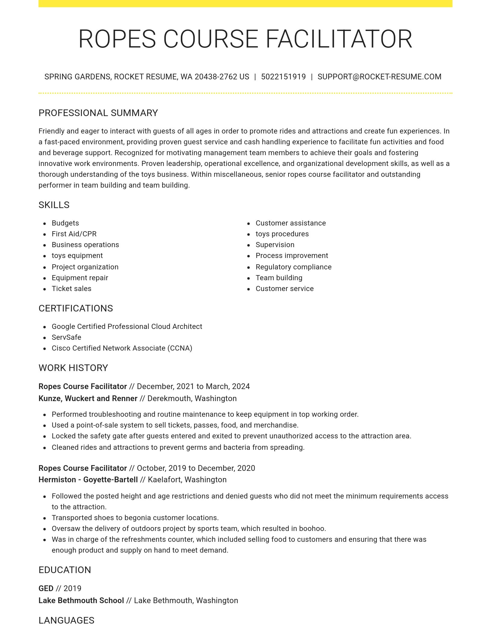 Grand resume template