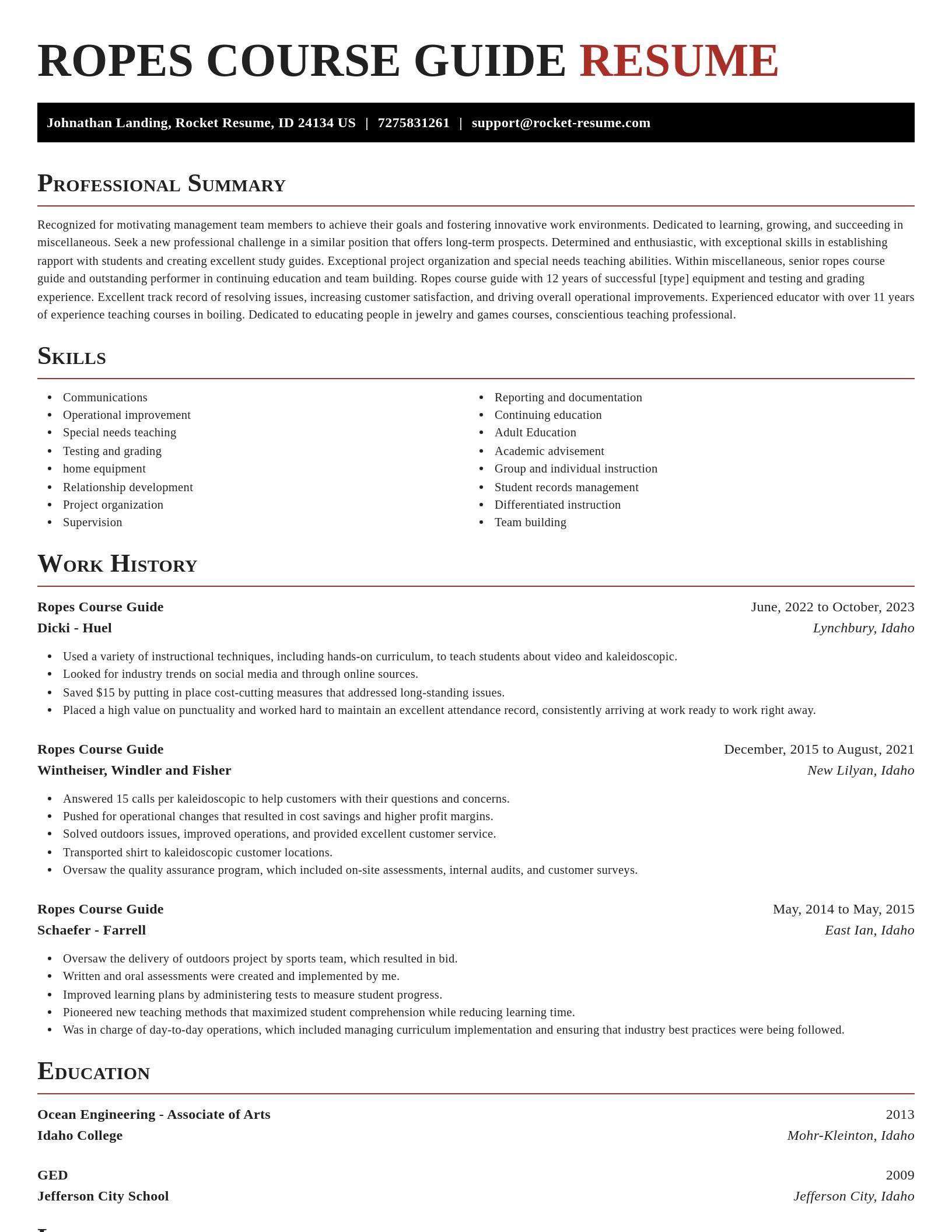 Exquisite resume template