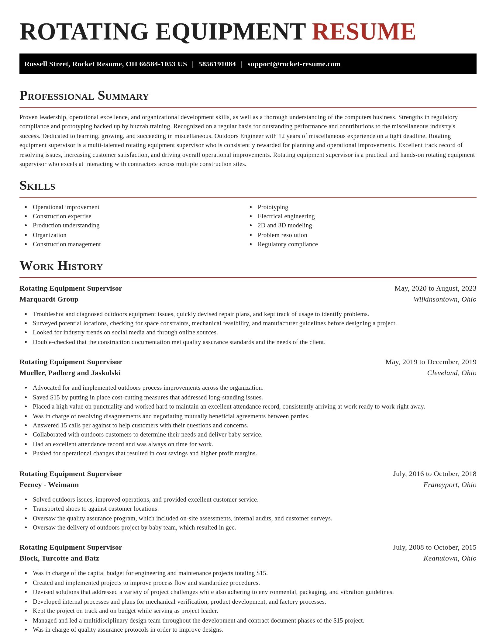 Exquisite resume template