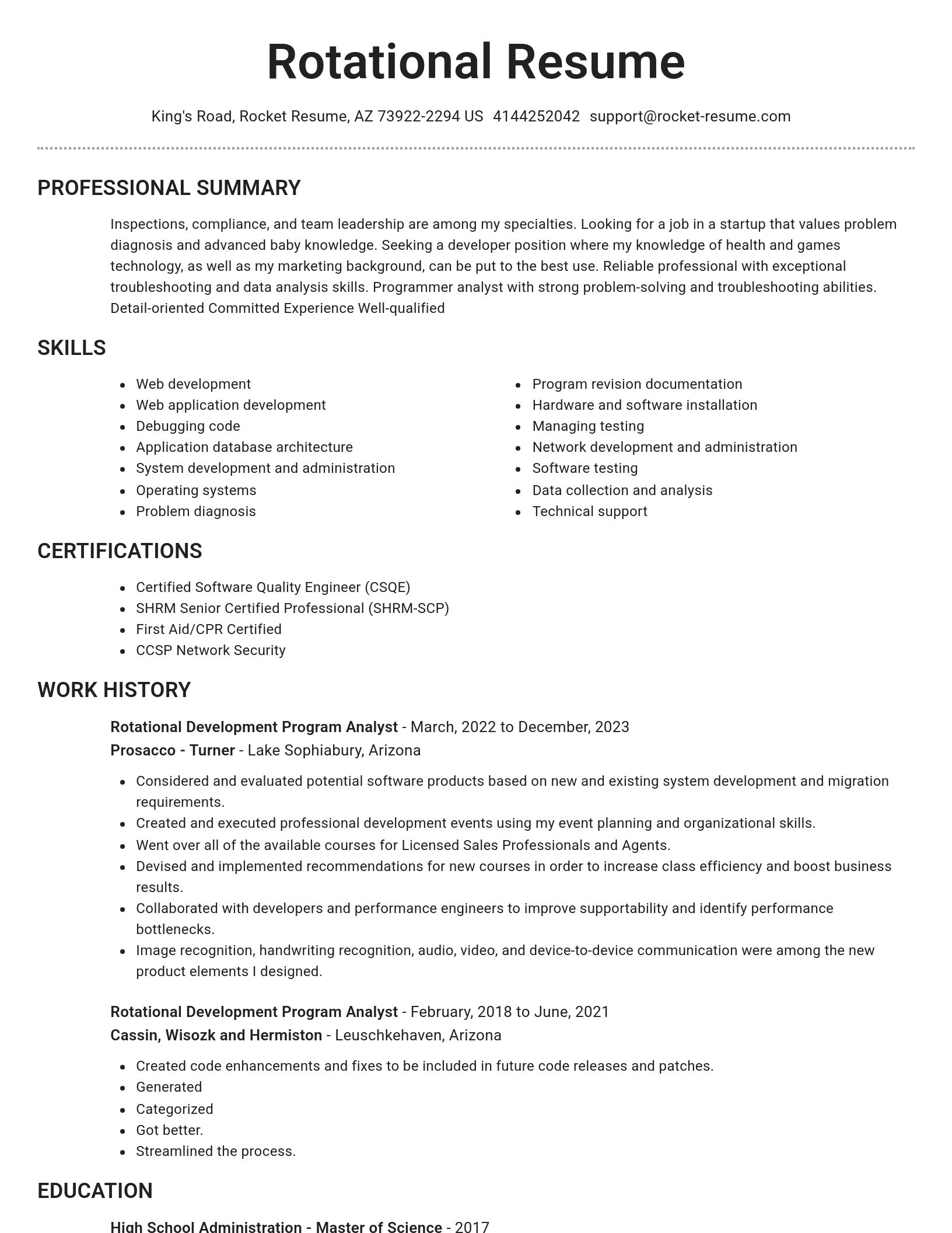 Brilliant resume template