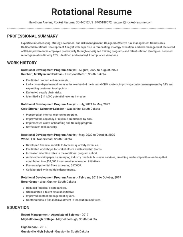 Brilliant resume template