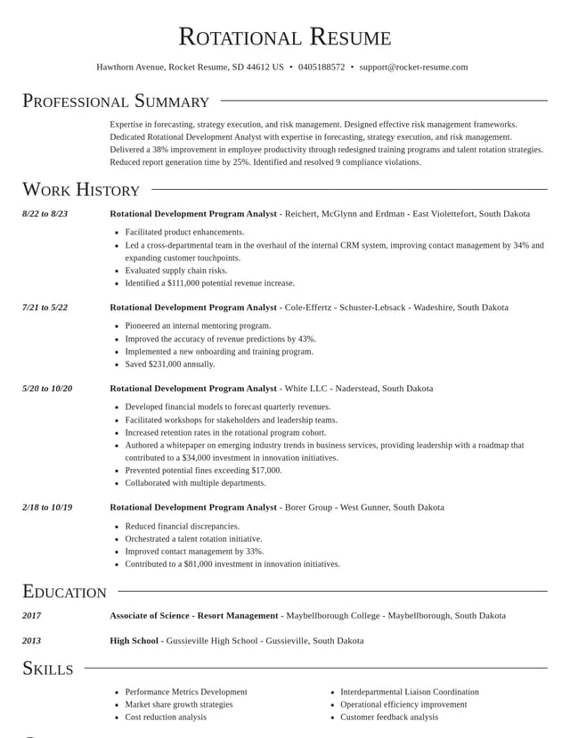 Director resume template