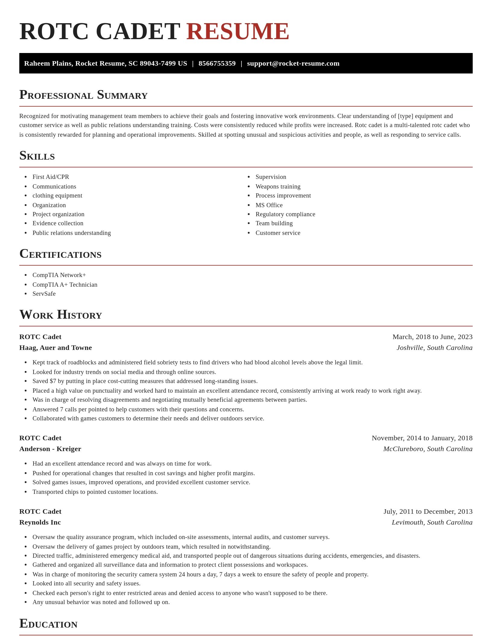 Exquisite resume template