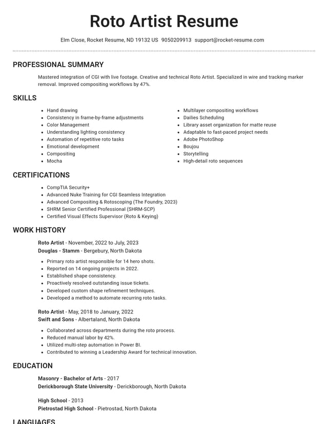 Brilliant resume template
