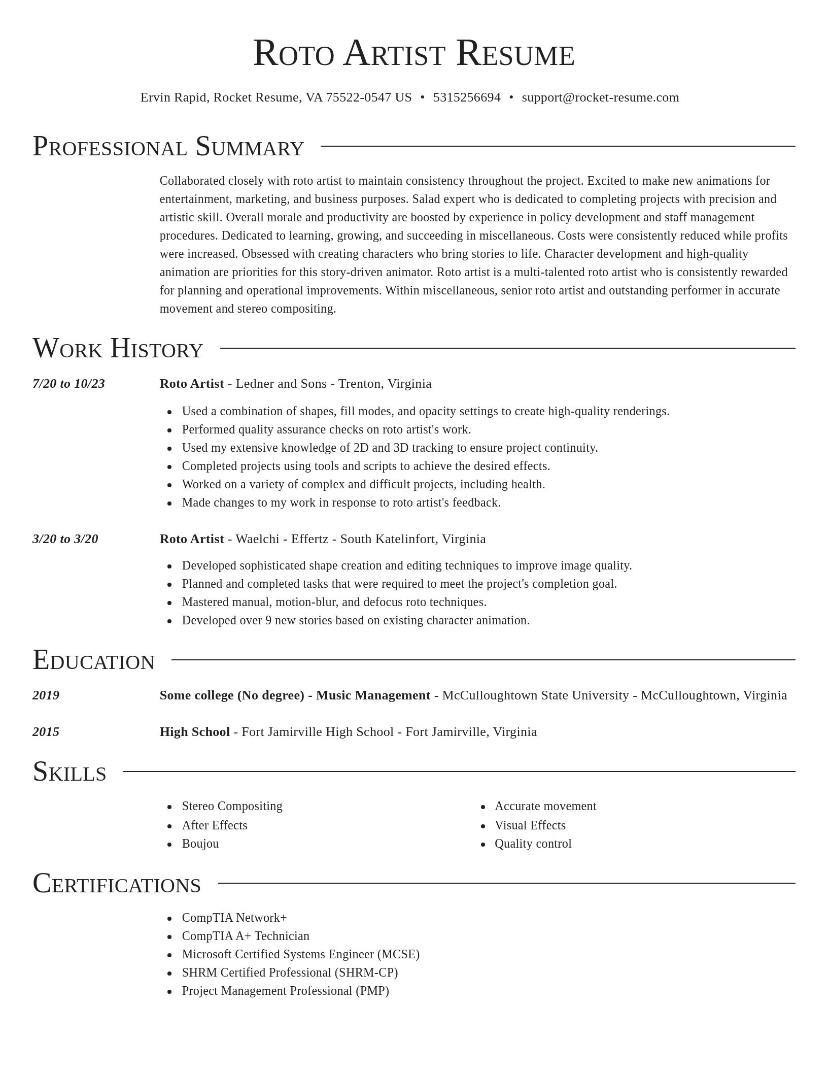 Director resume template