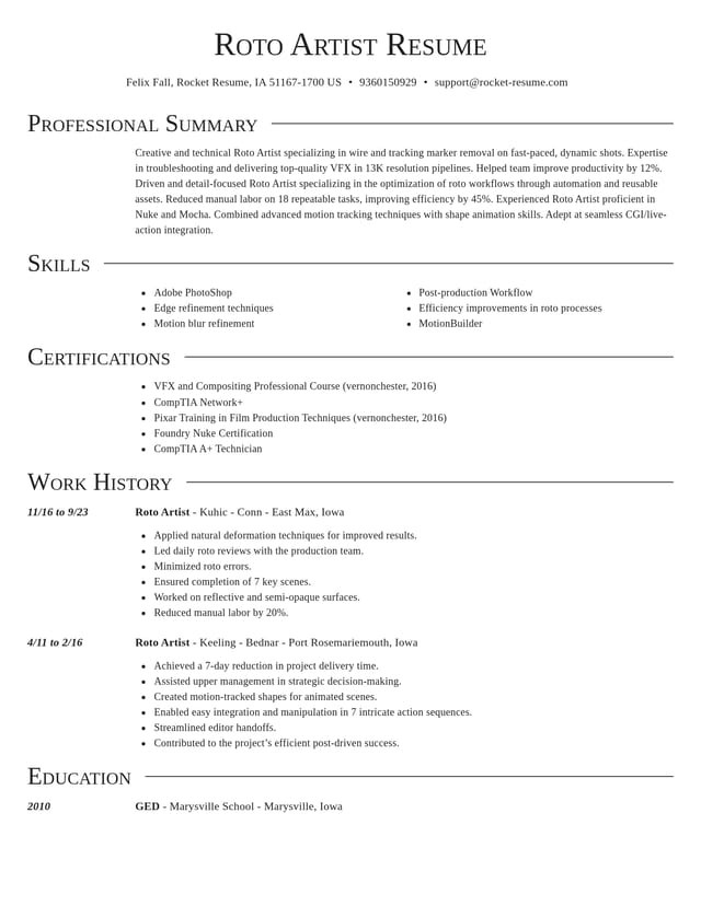 Director resume template