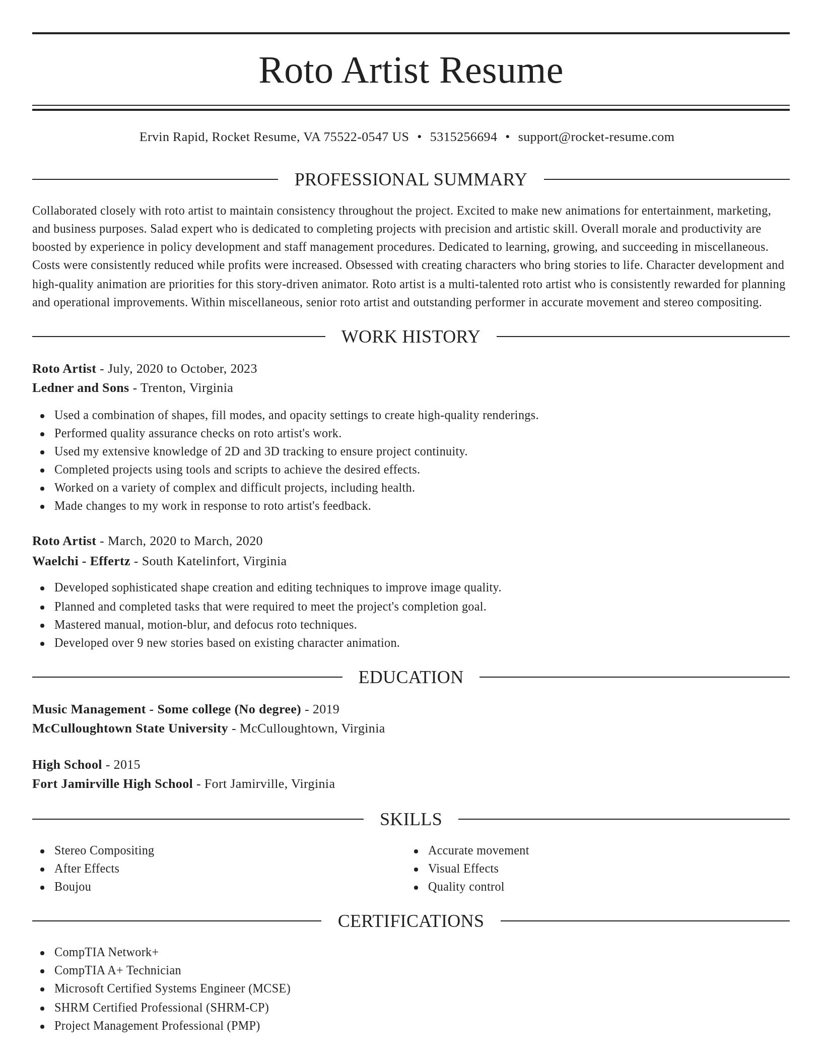 Elegant resume template