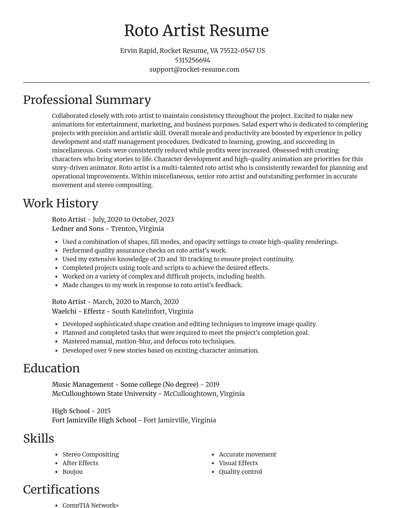 Focal Point resume template