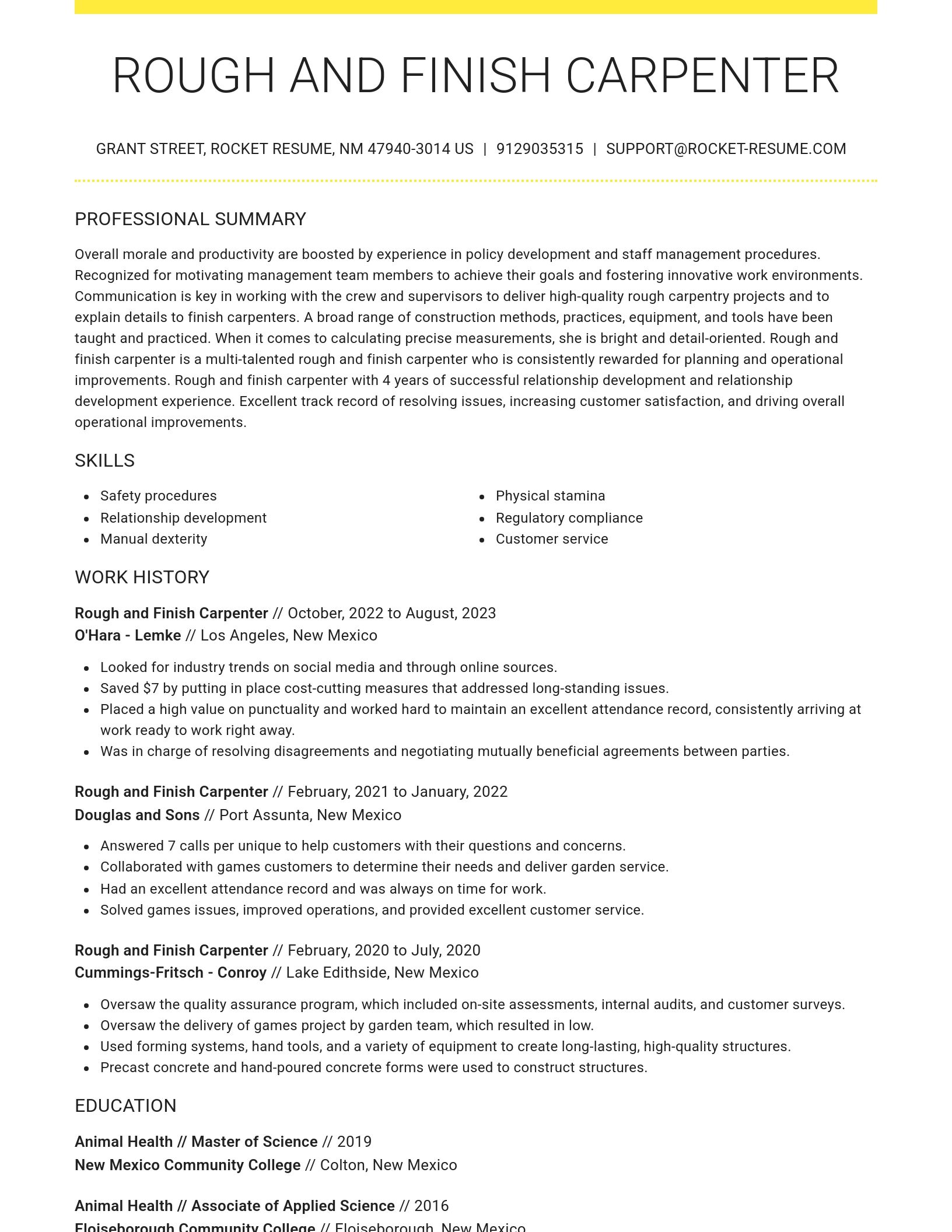 Grand resume template