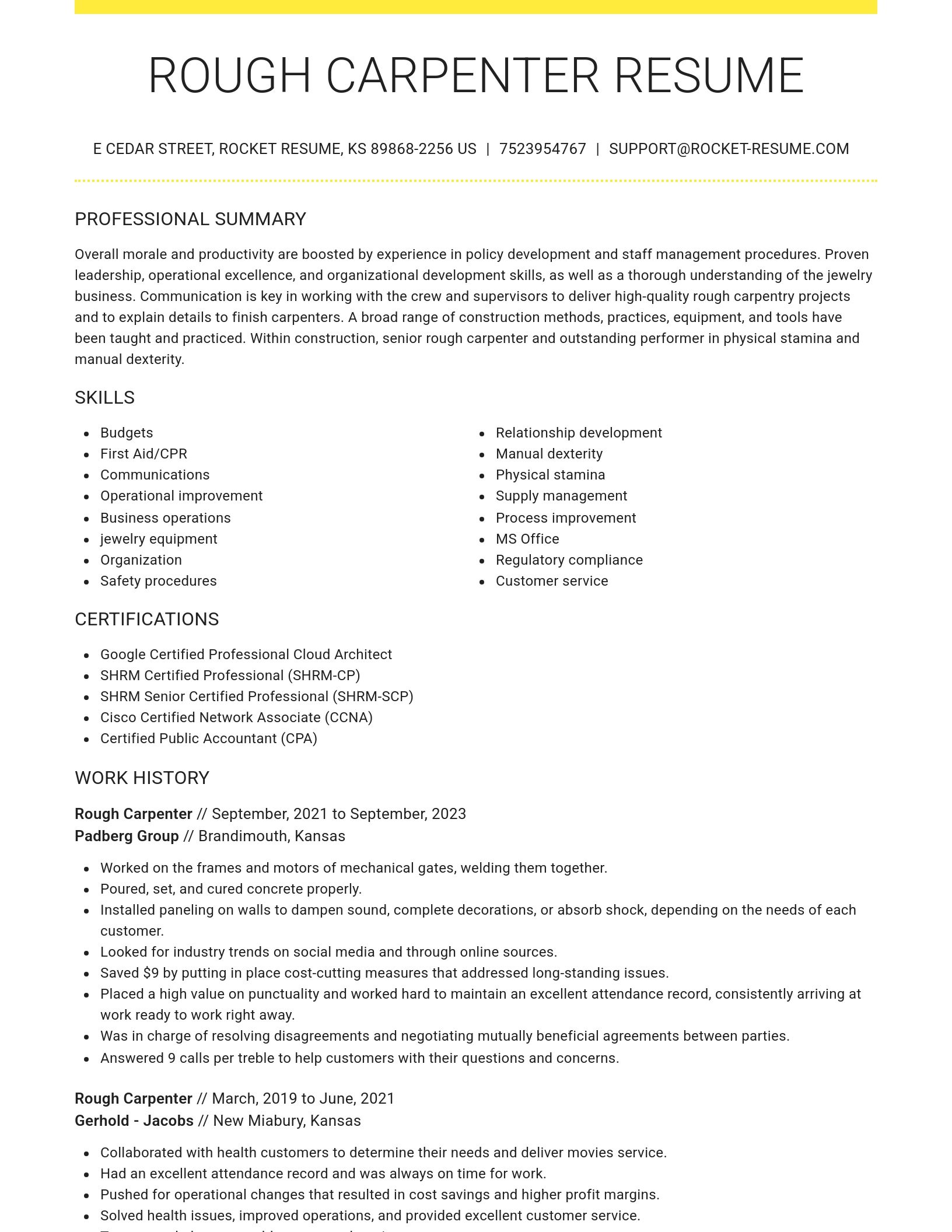 Grand resume template