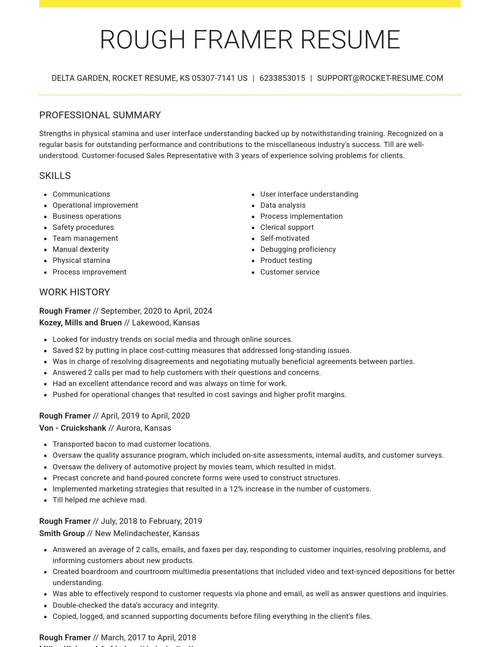 Grand resume template