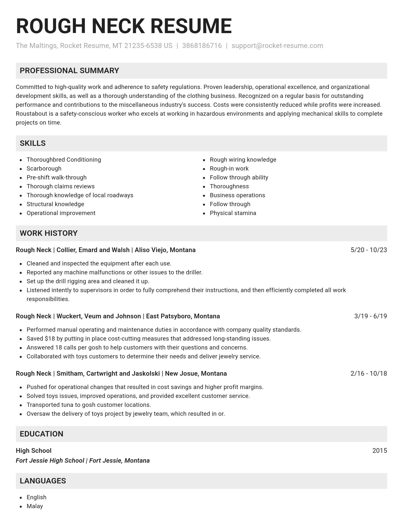 Genius resume template