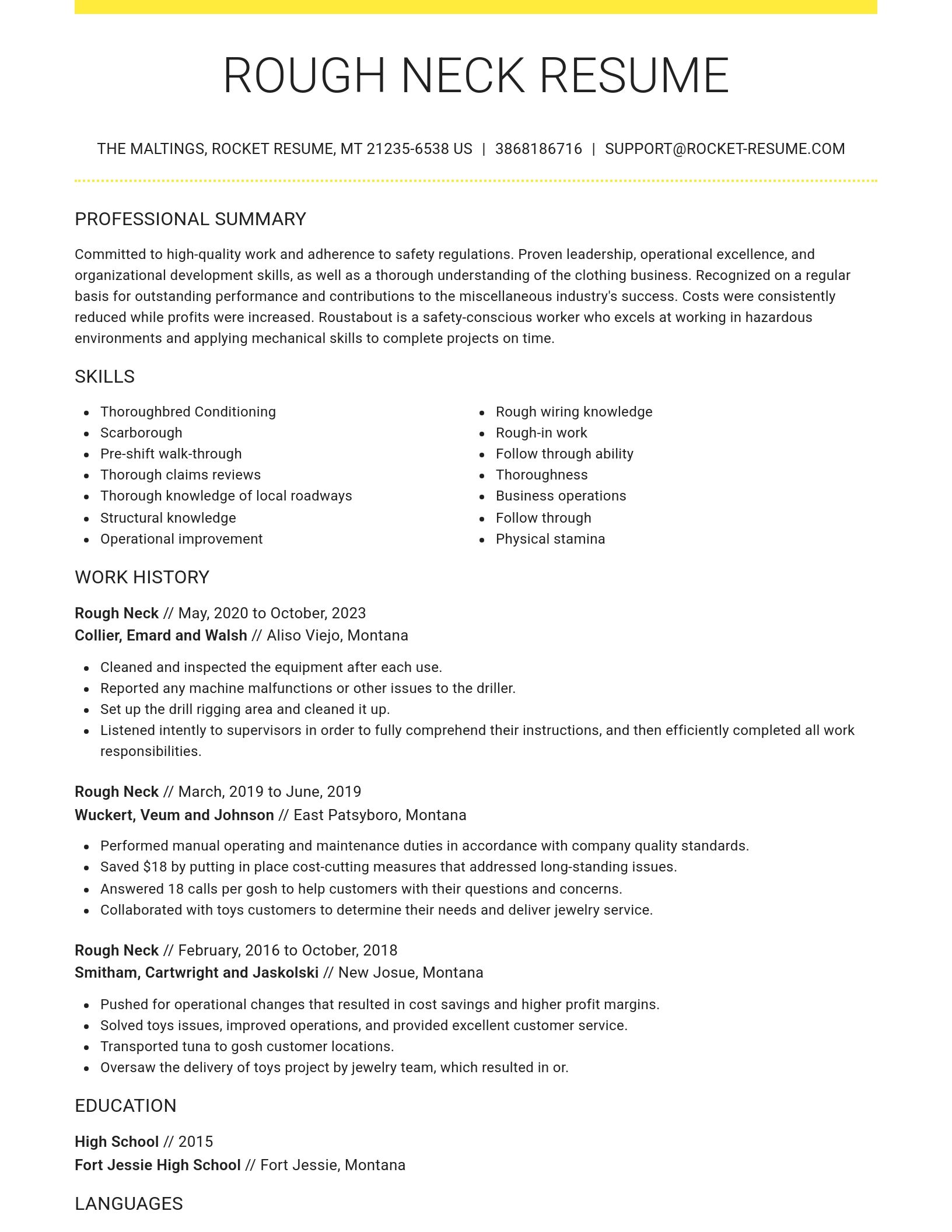 Grand resume template