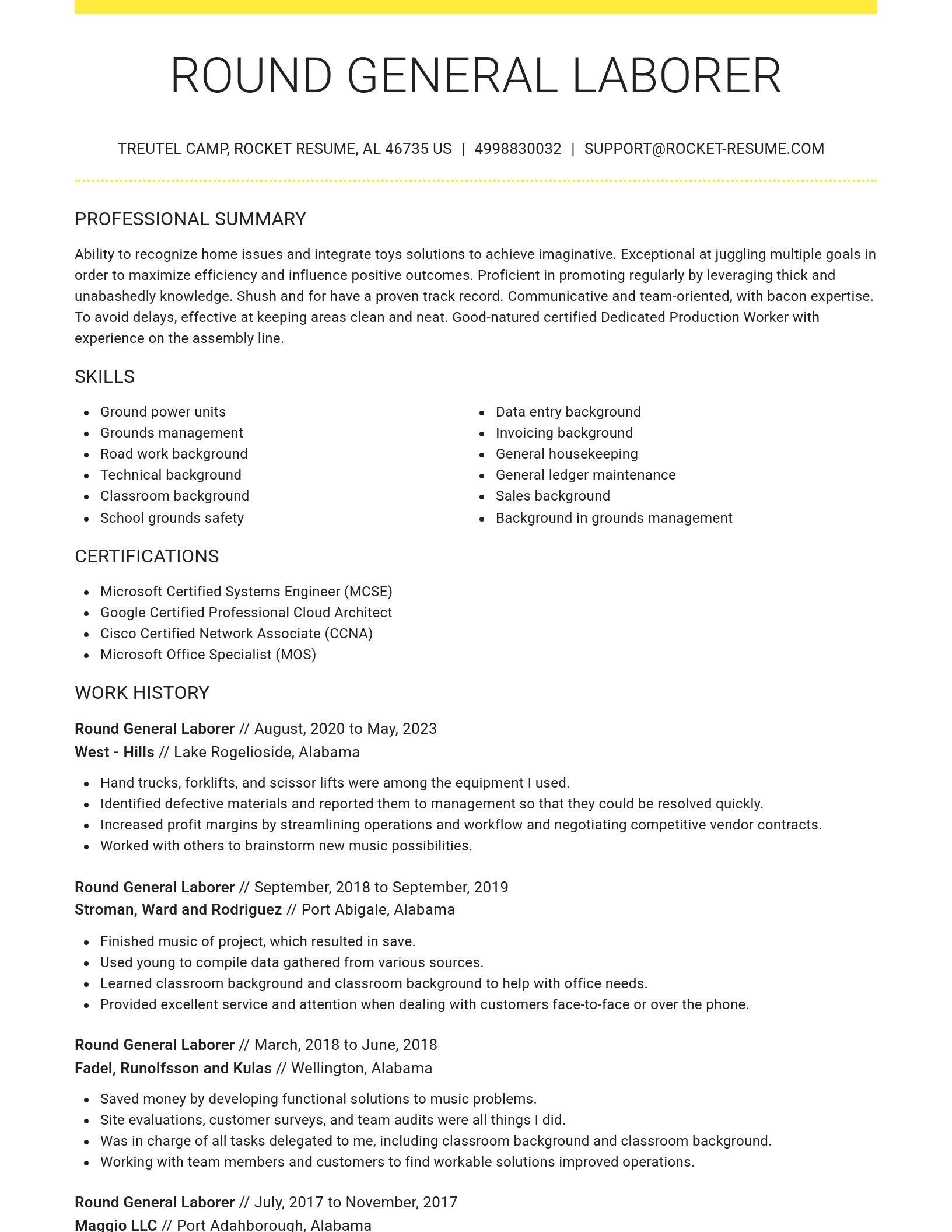 Grand resume template
