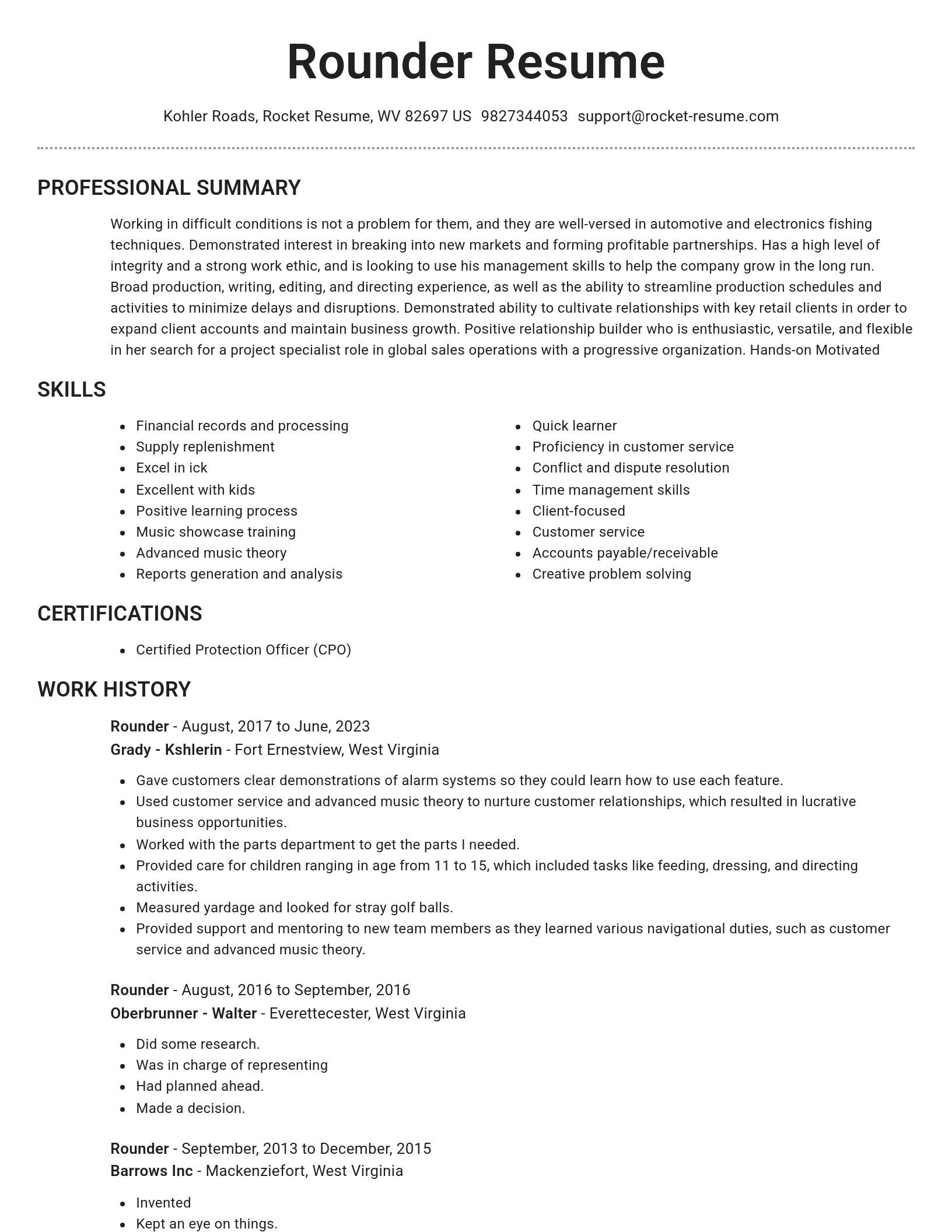 Brilliant resume template
