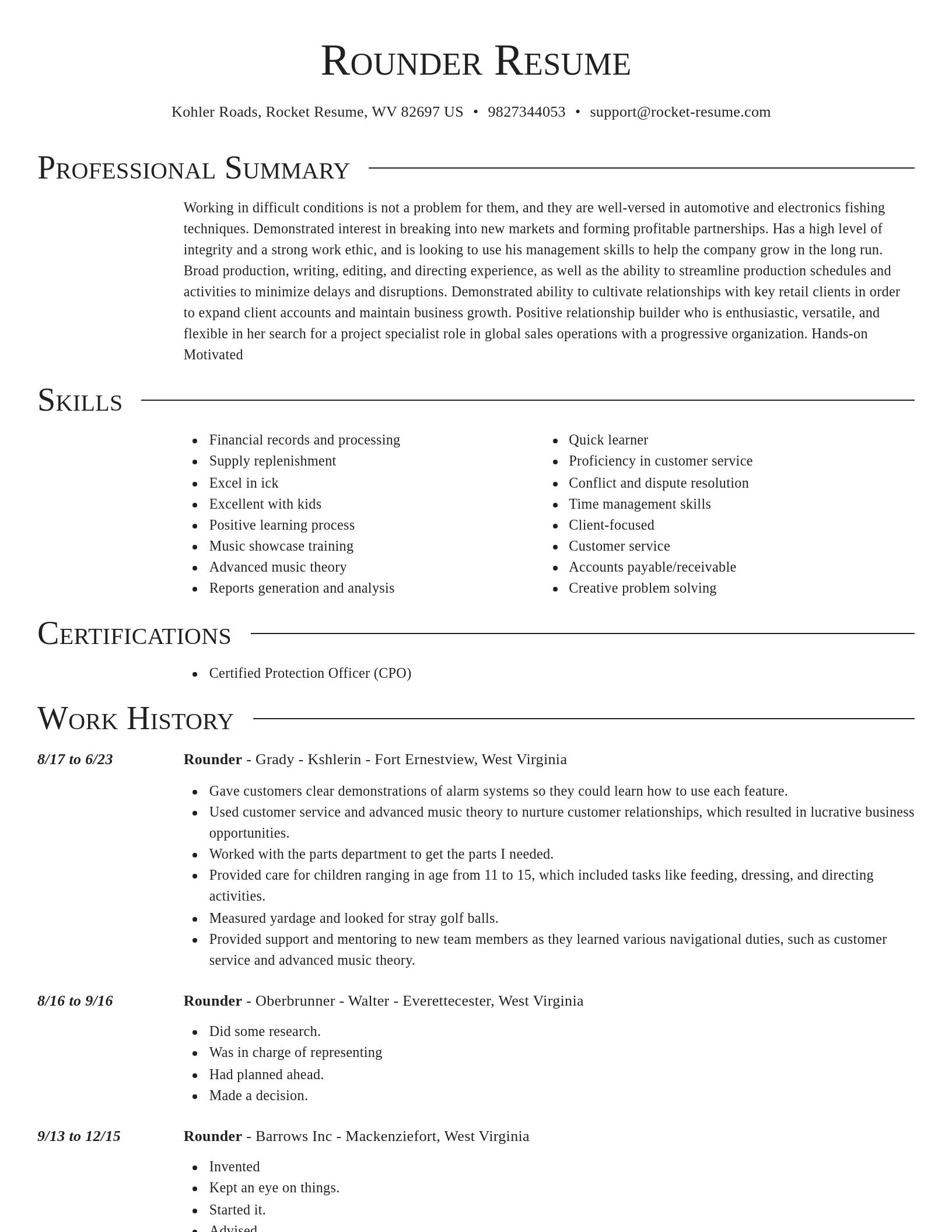 Director resume template