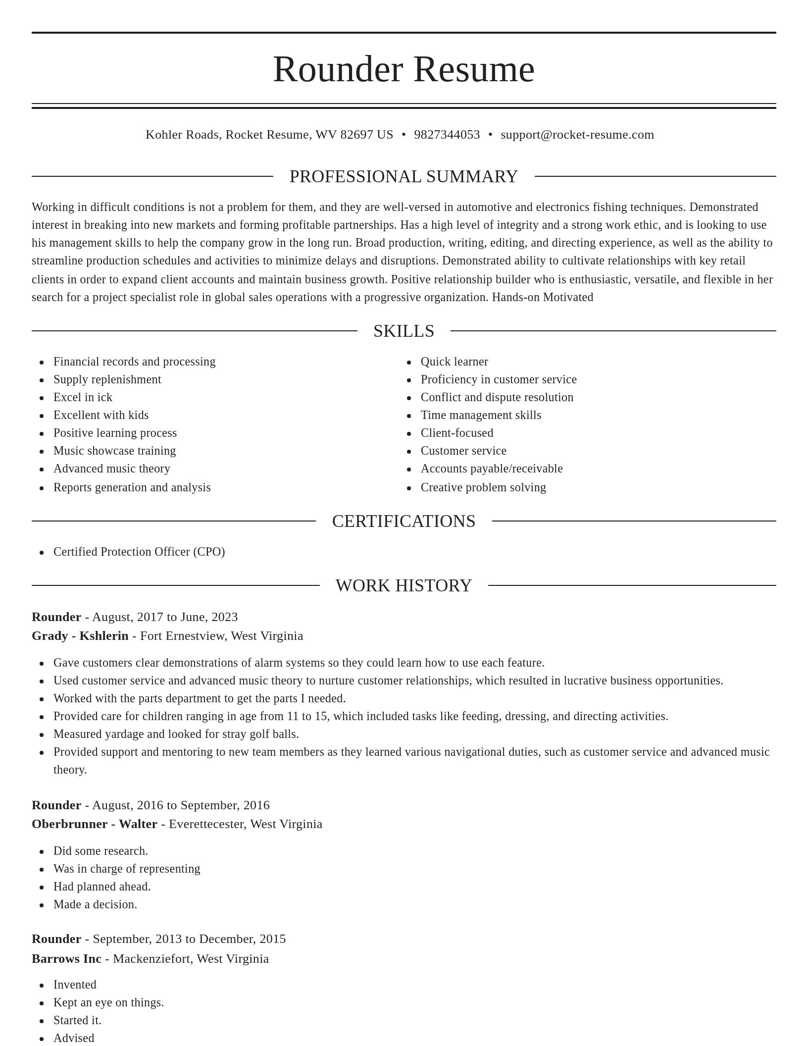Elegant resume template