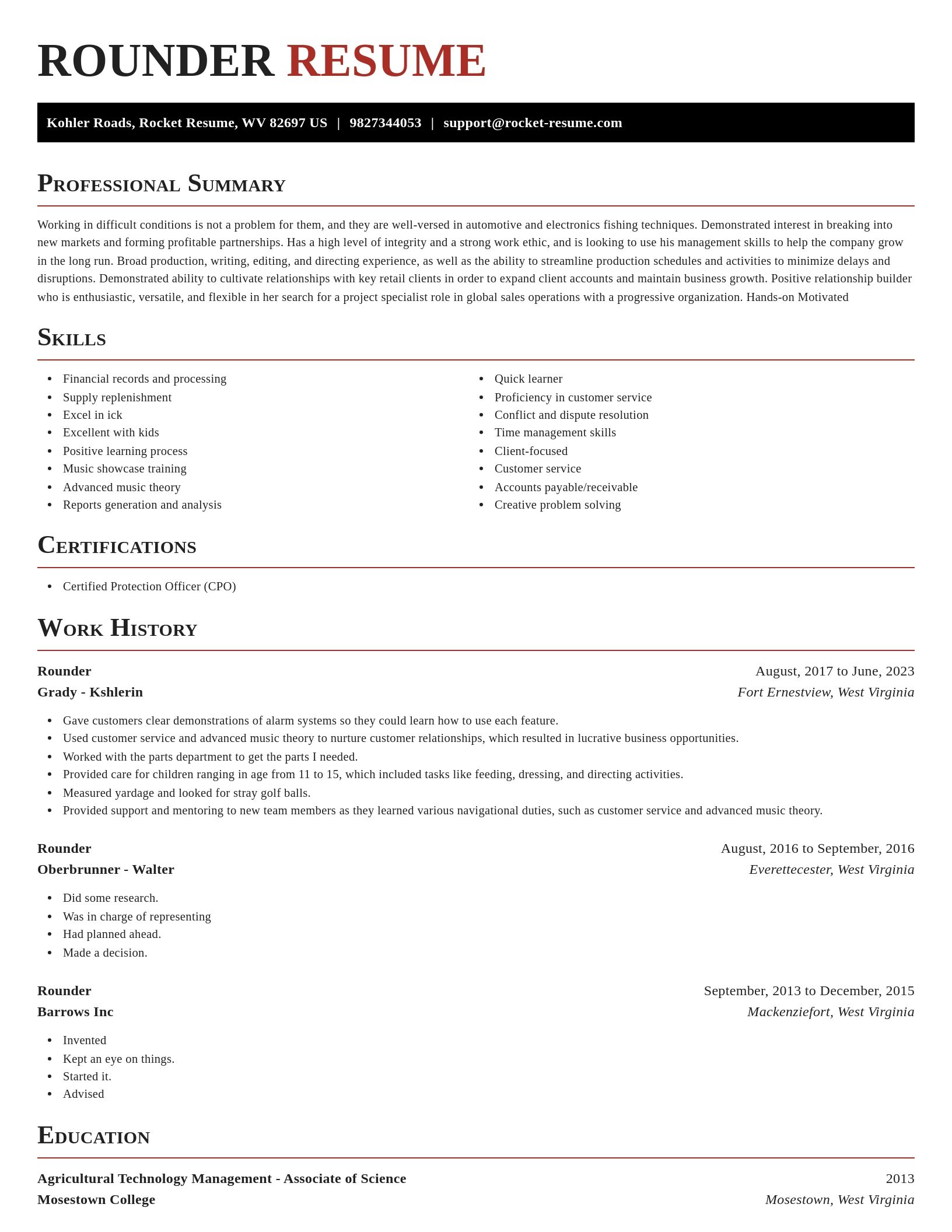 Exquisite resume template