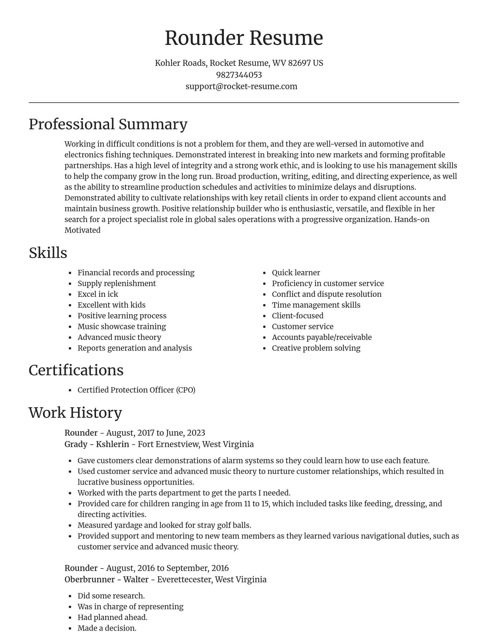 Focal Point resume template