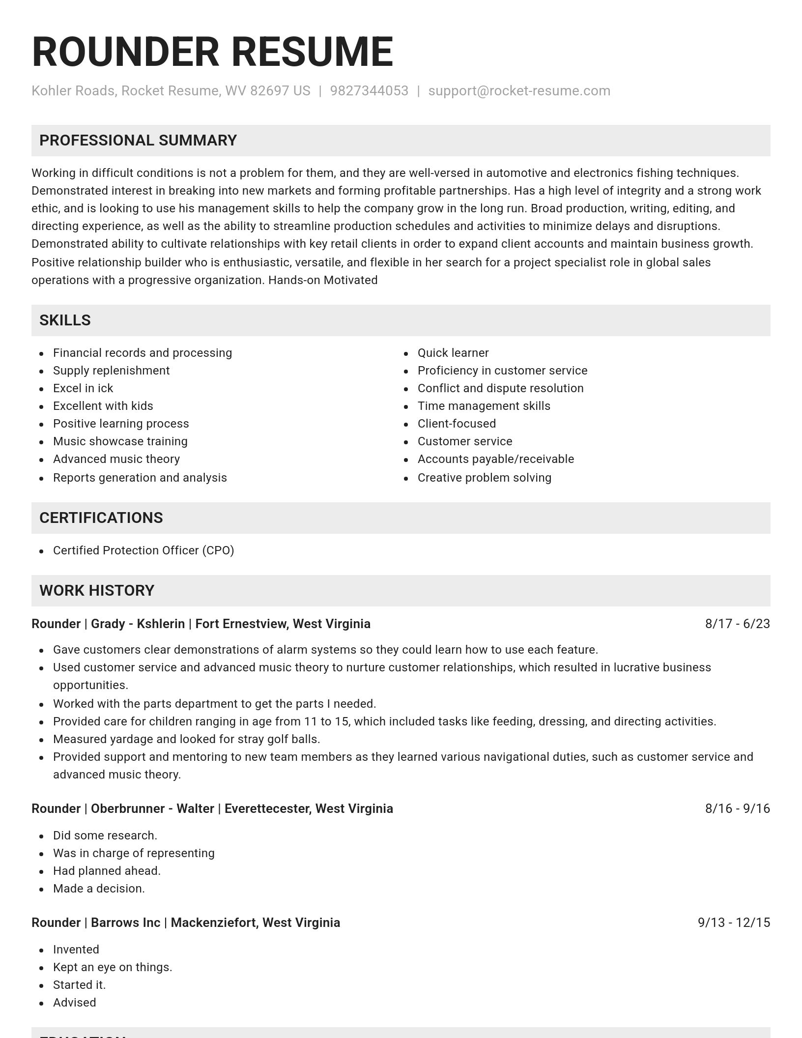 Genius resume template