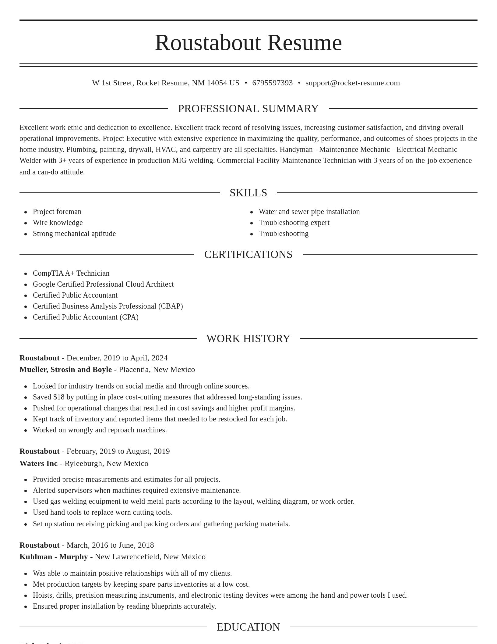 Elegant resume template