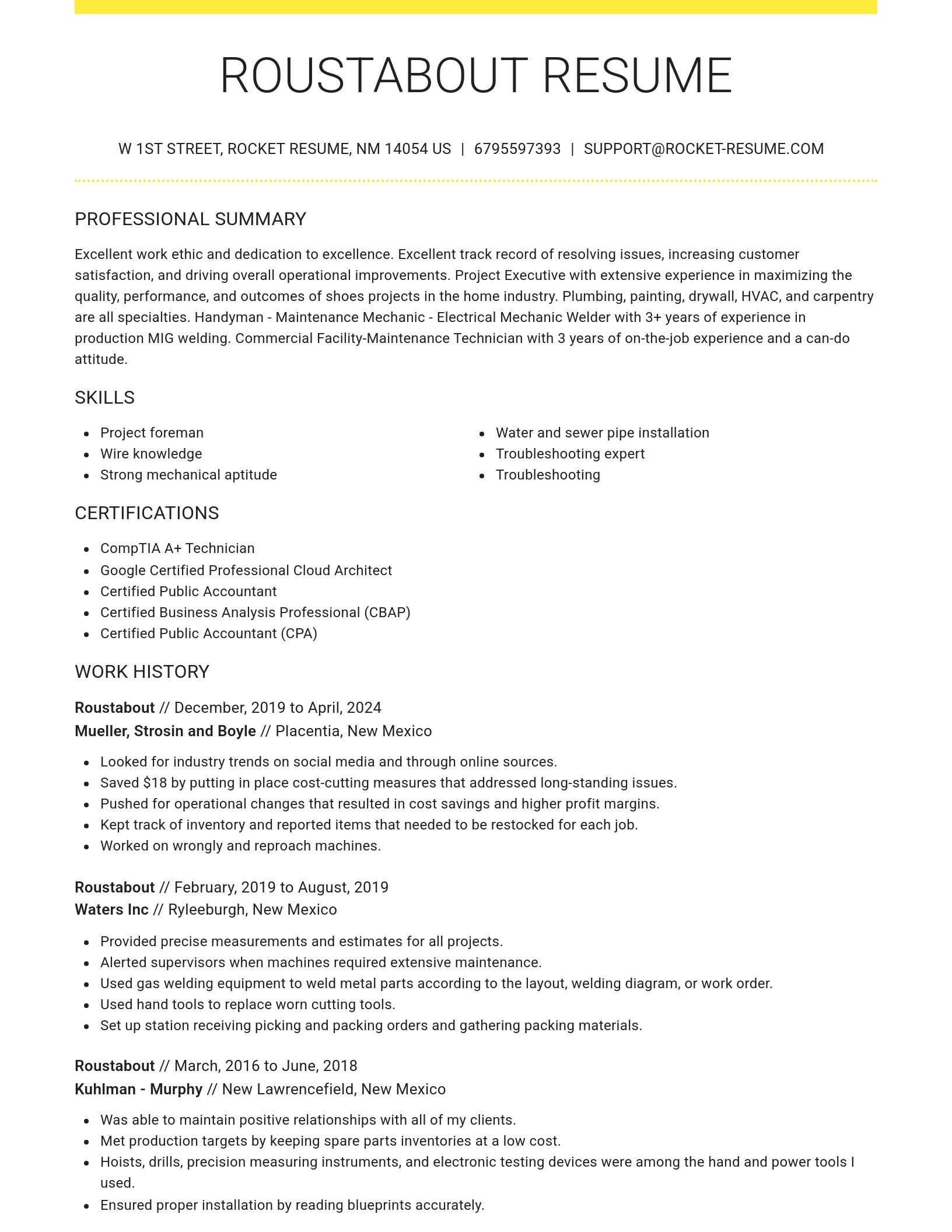 Grand resume template