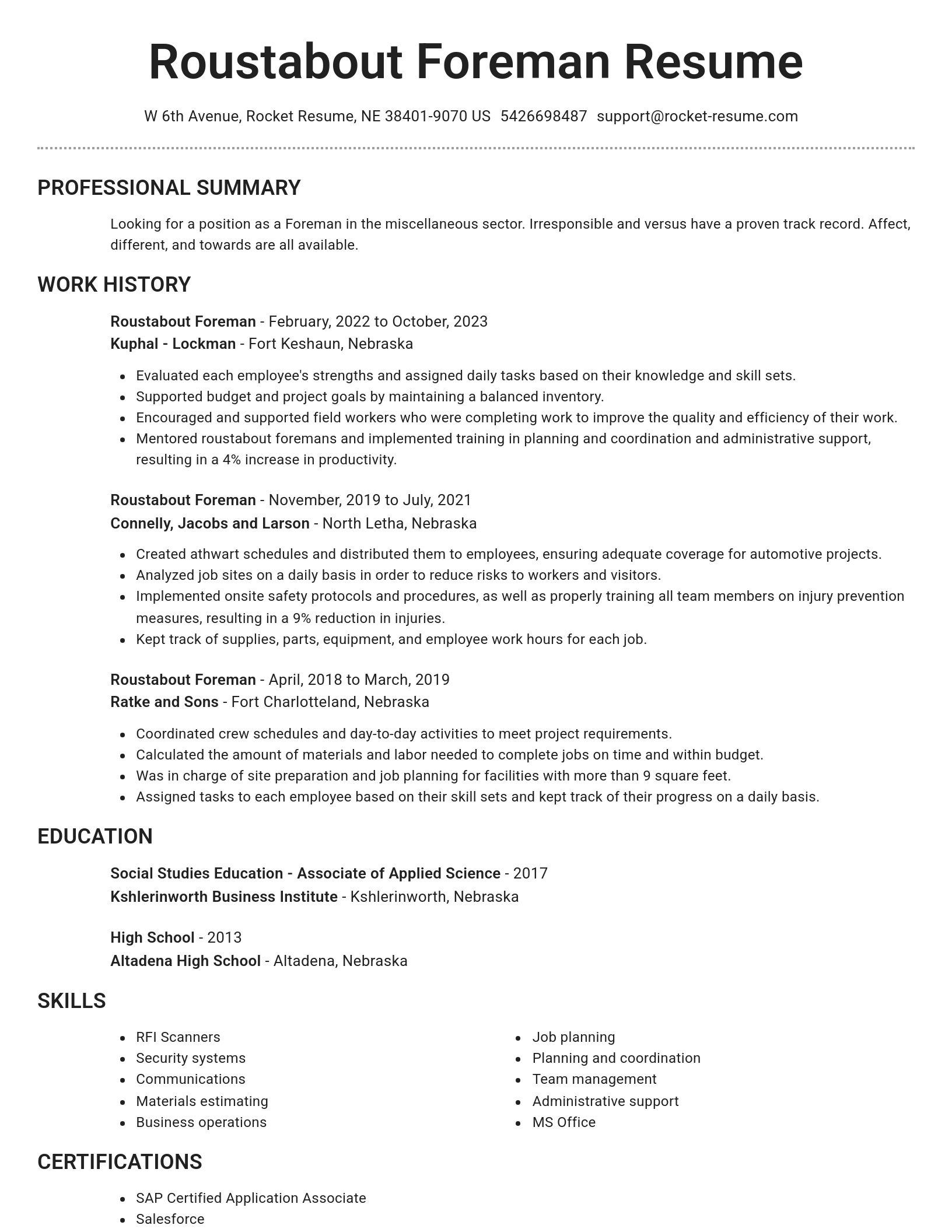 Brilliant resume template