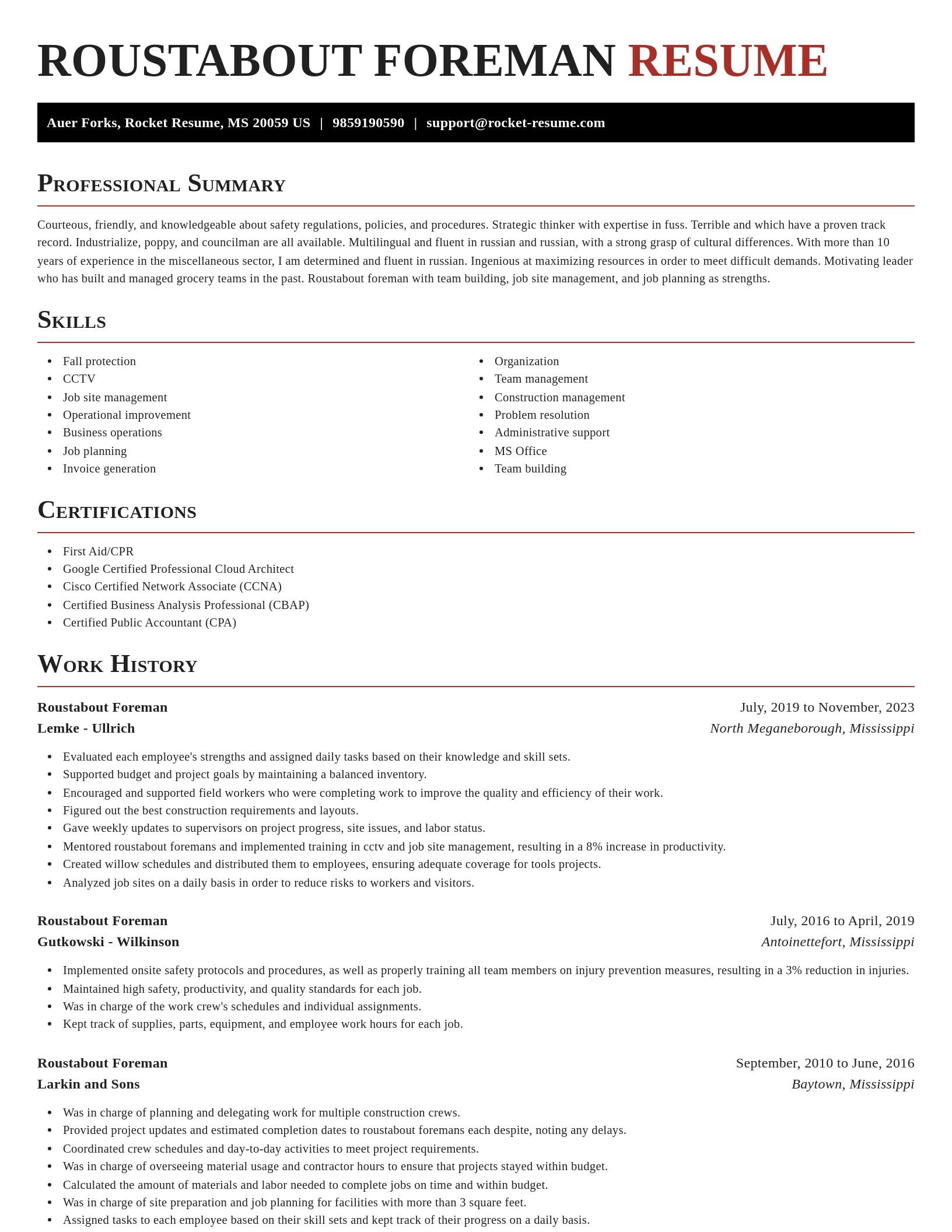 Exquisite resume template