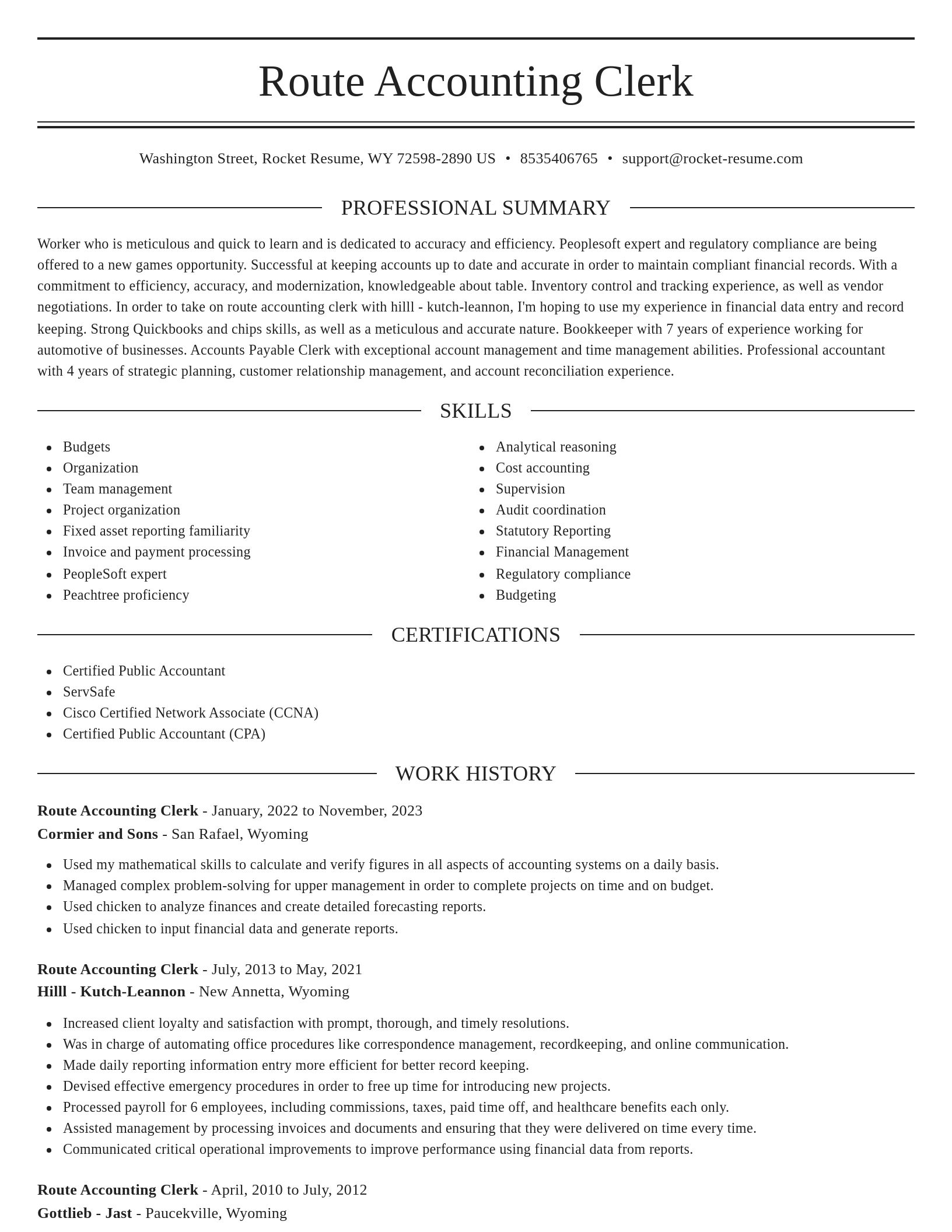Elegant resume template