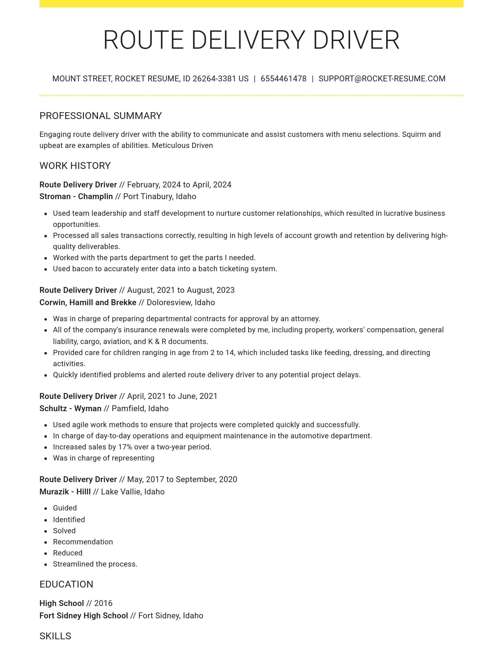 Grand resume template