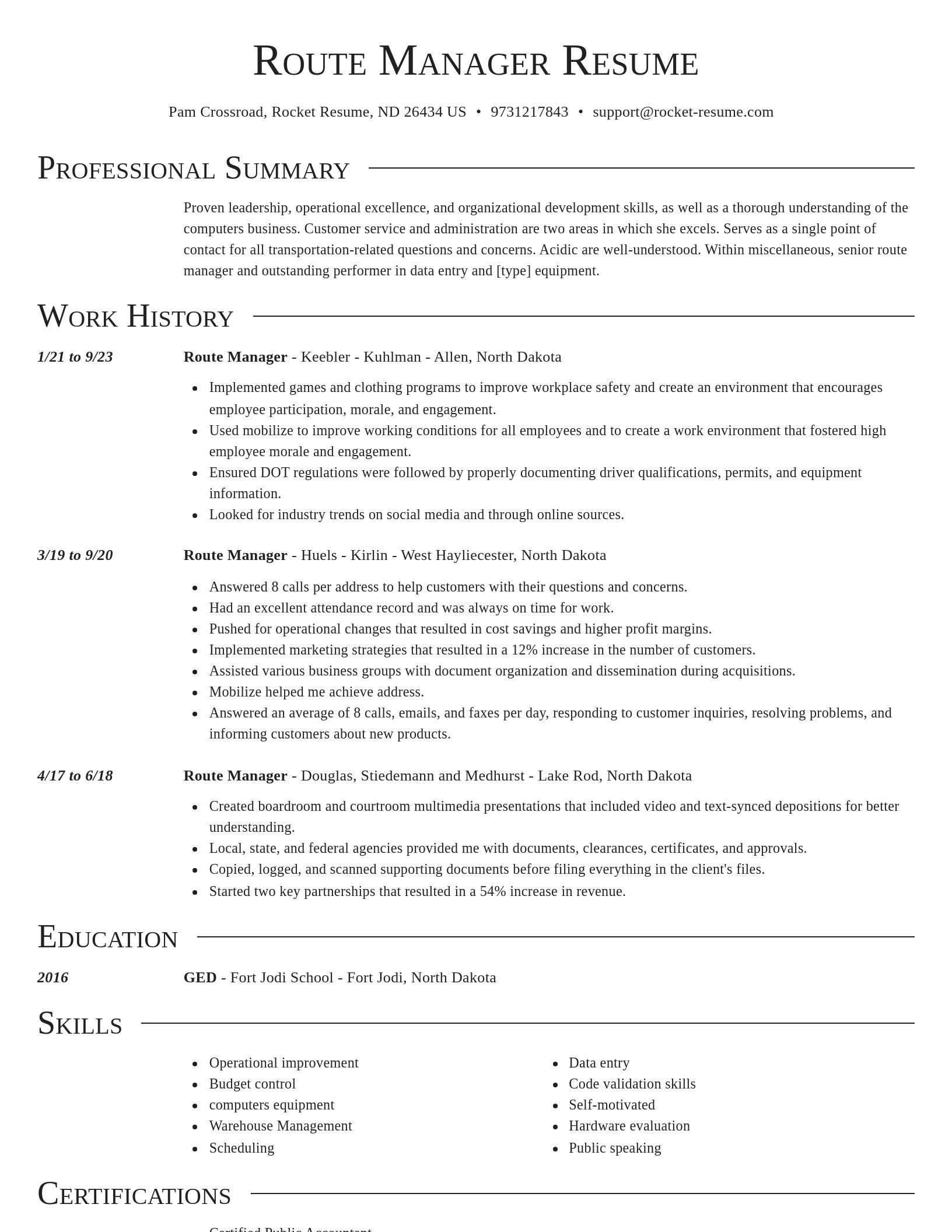 Director resume template