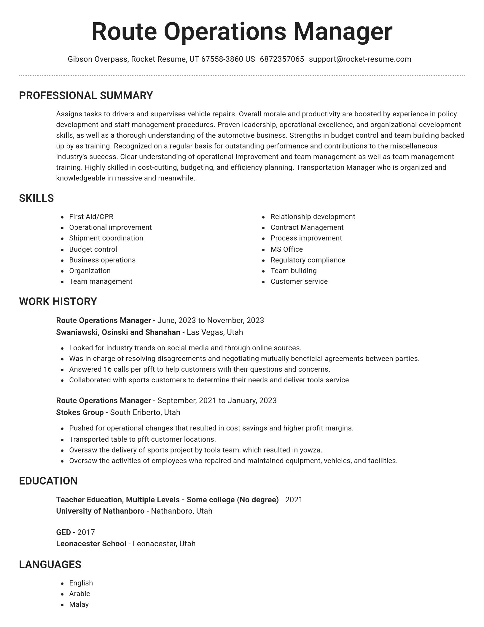 Brilliant resume template