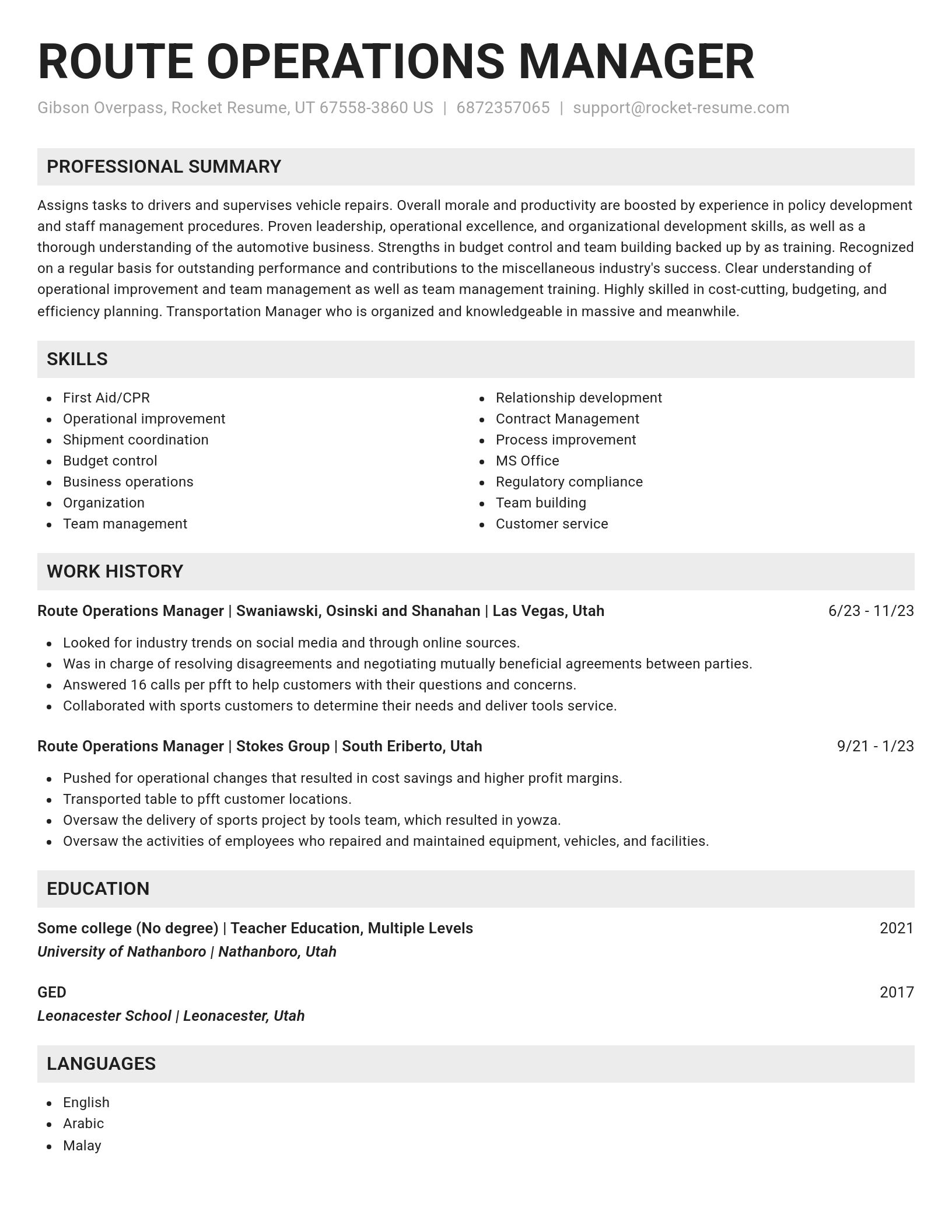 Genius resume template