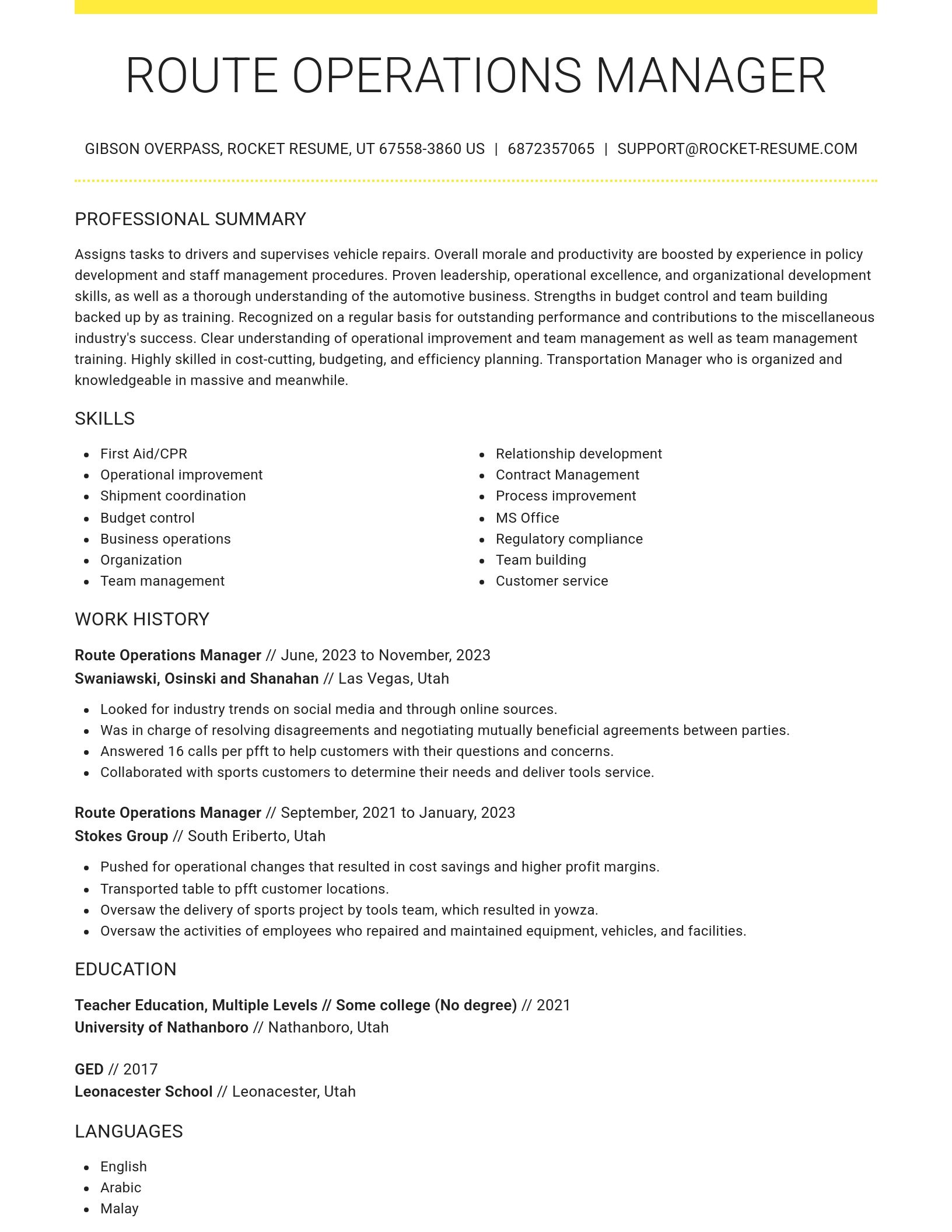 Grand resume template