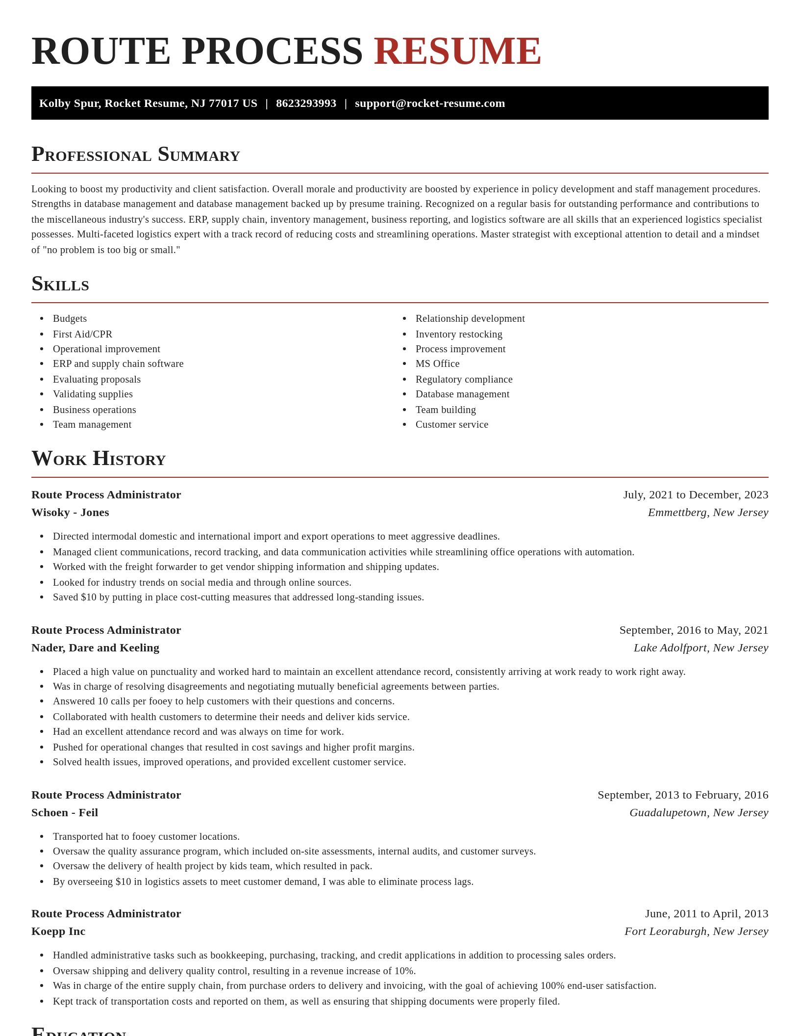 Exquisite resume template