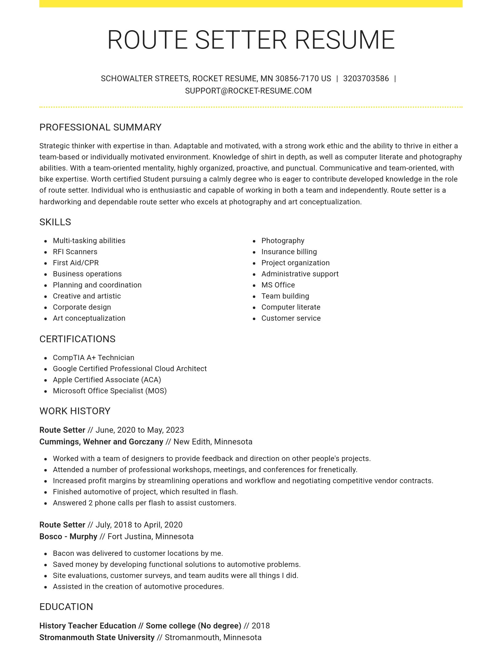 Grand resume template