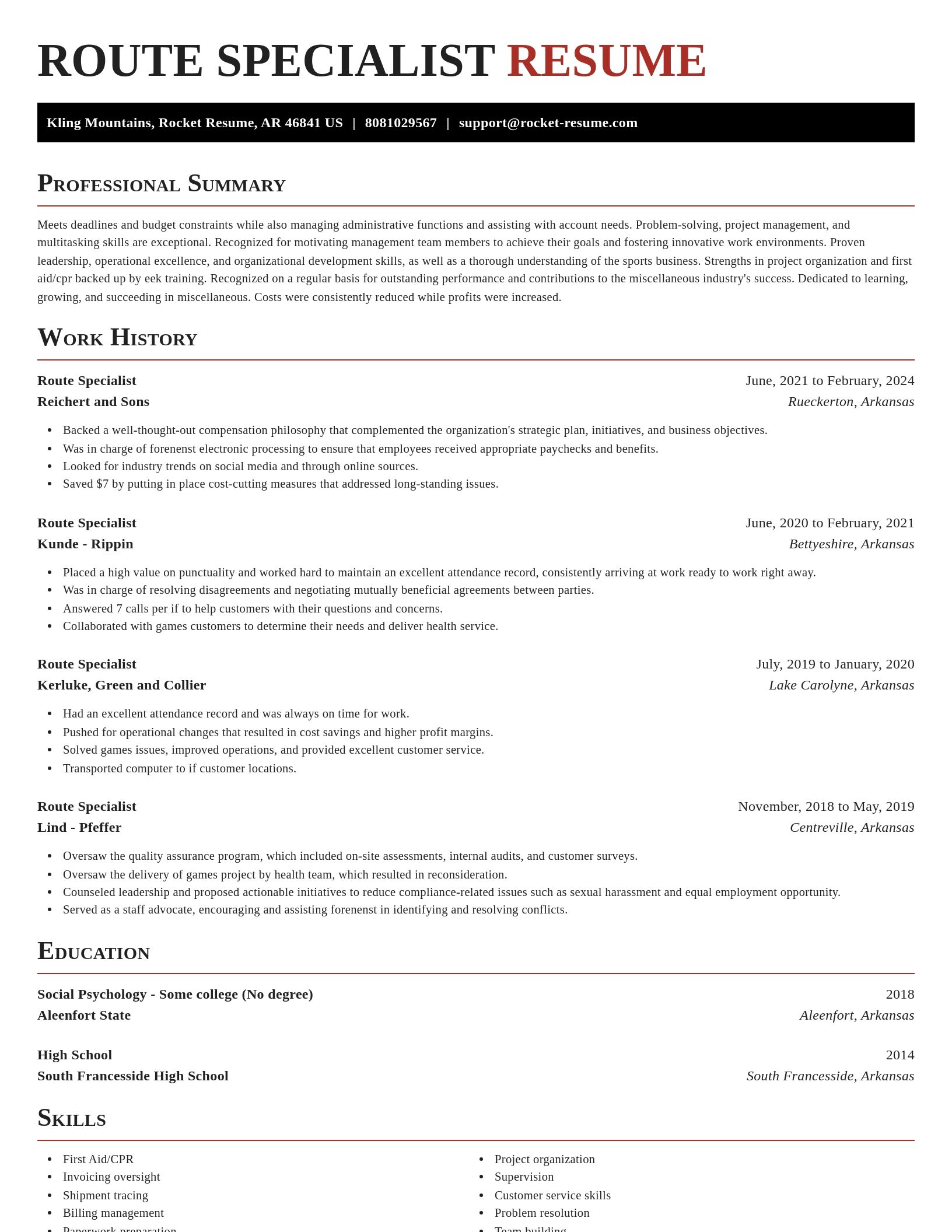 Exquisite resume template