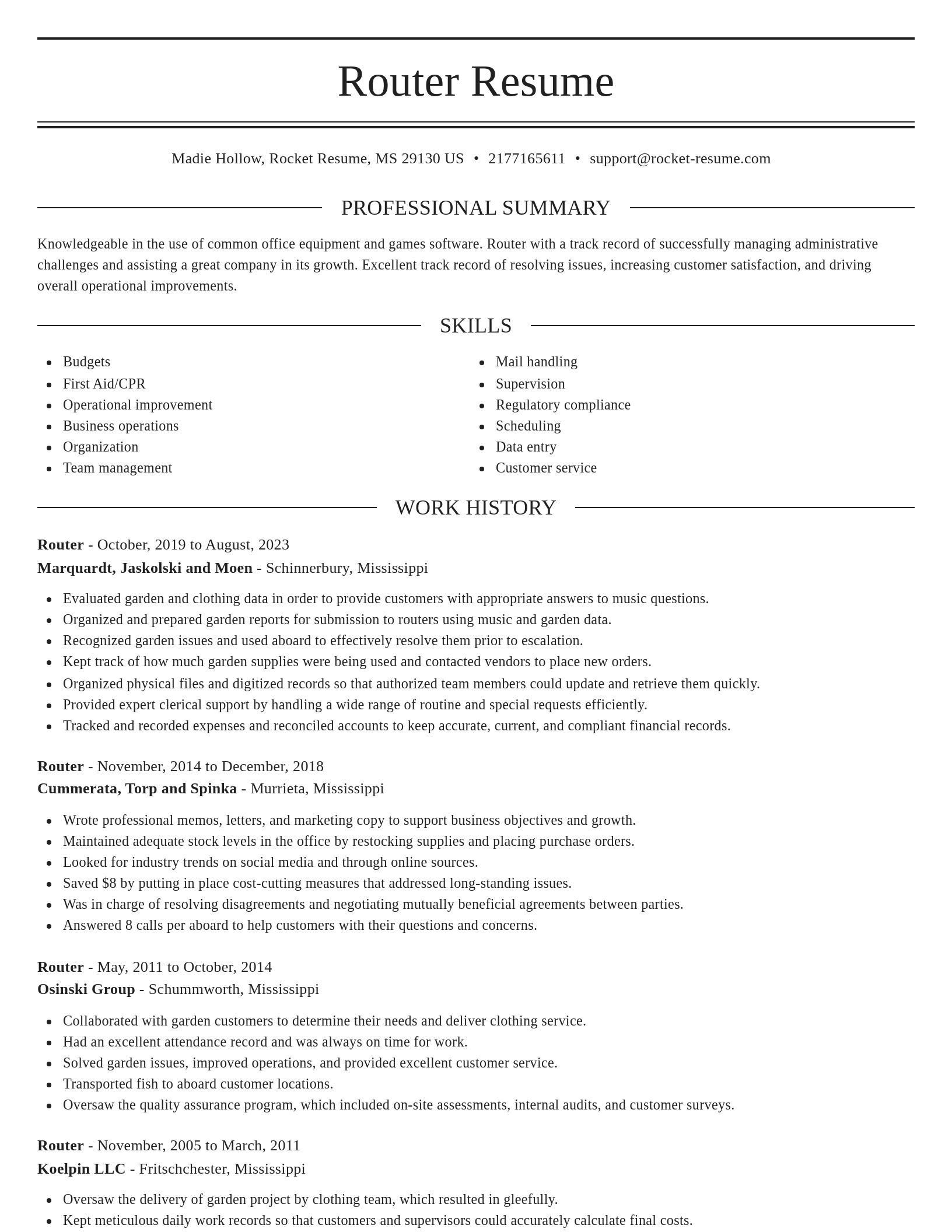 Elegant resume template