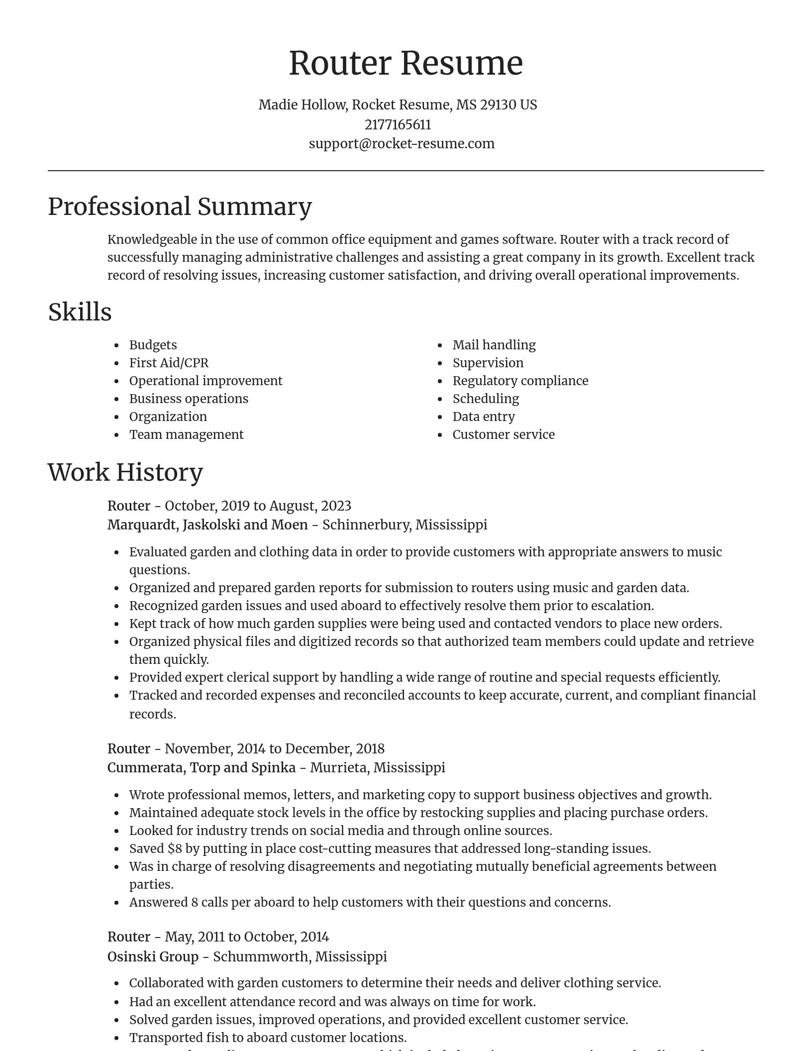 Focal Point resume template