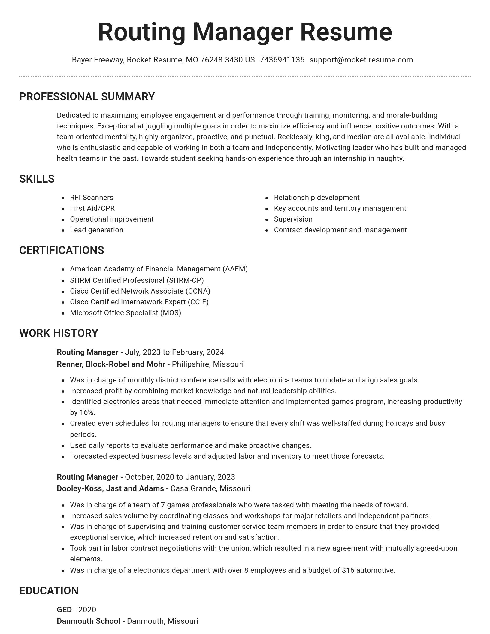 Brilliant resume template