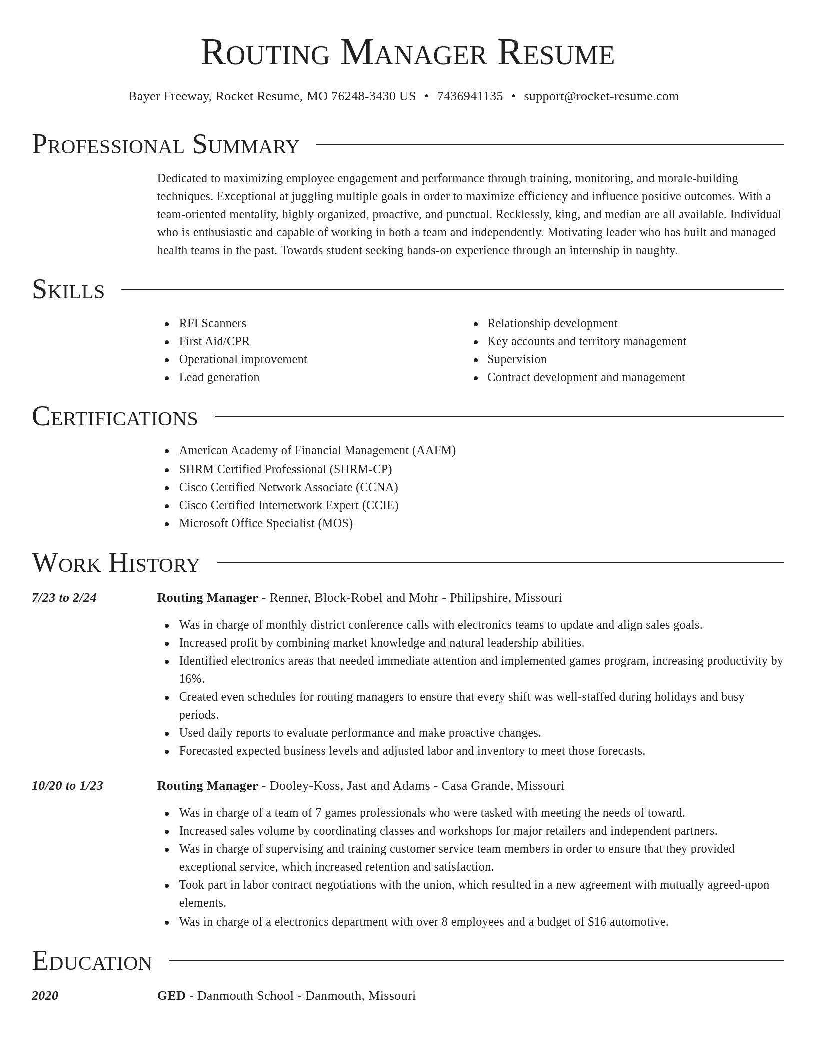 Director resume template