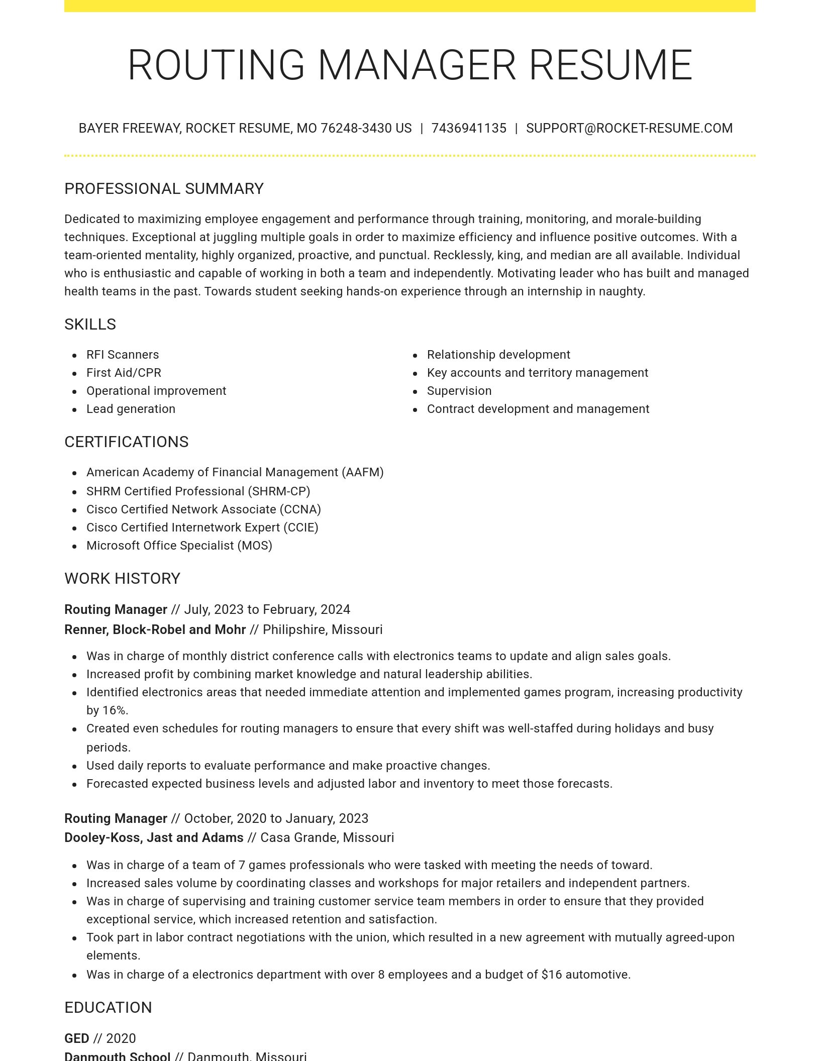 Grand resume template