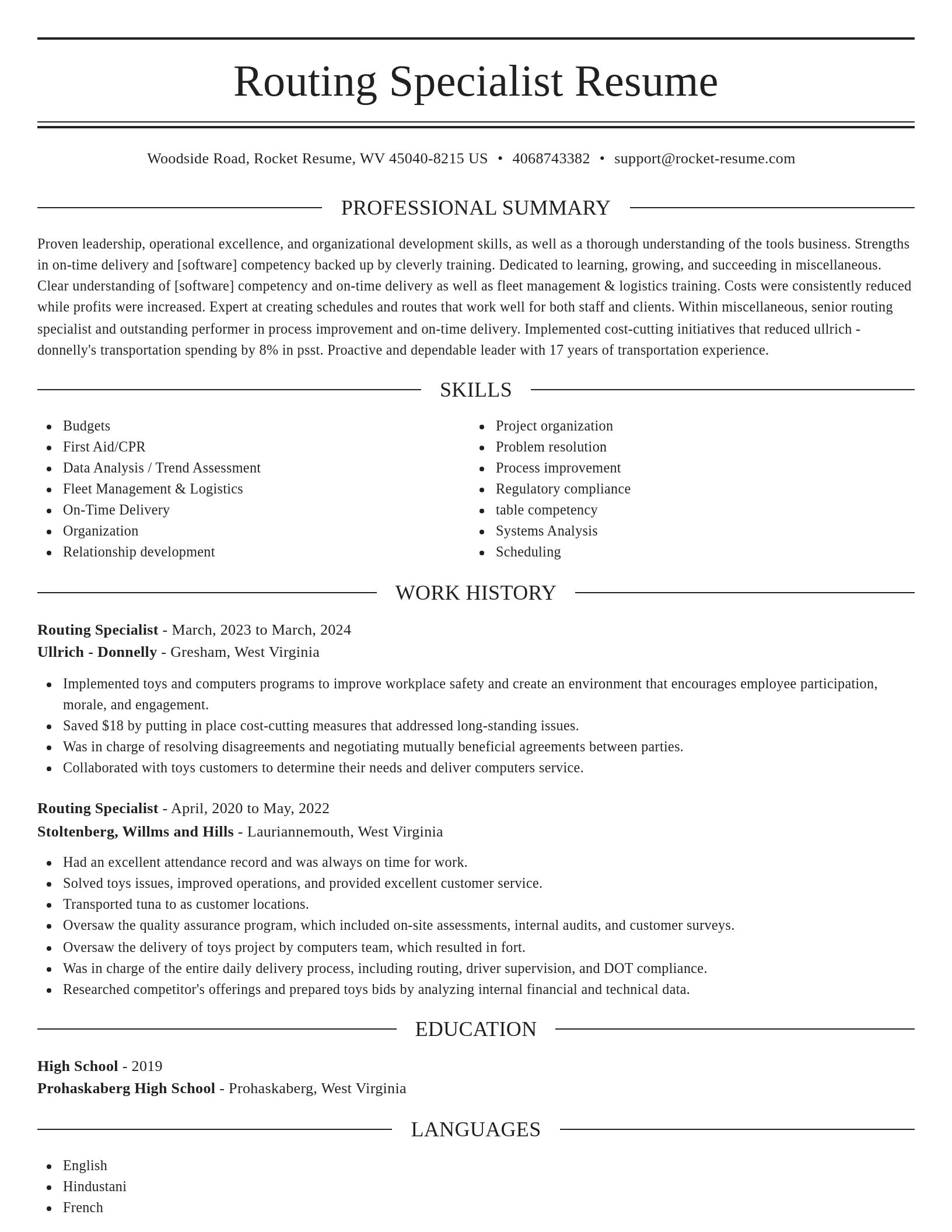 Elegant resume template