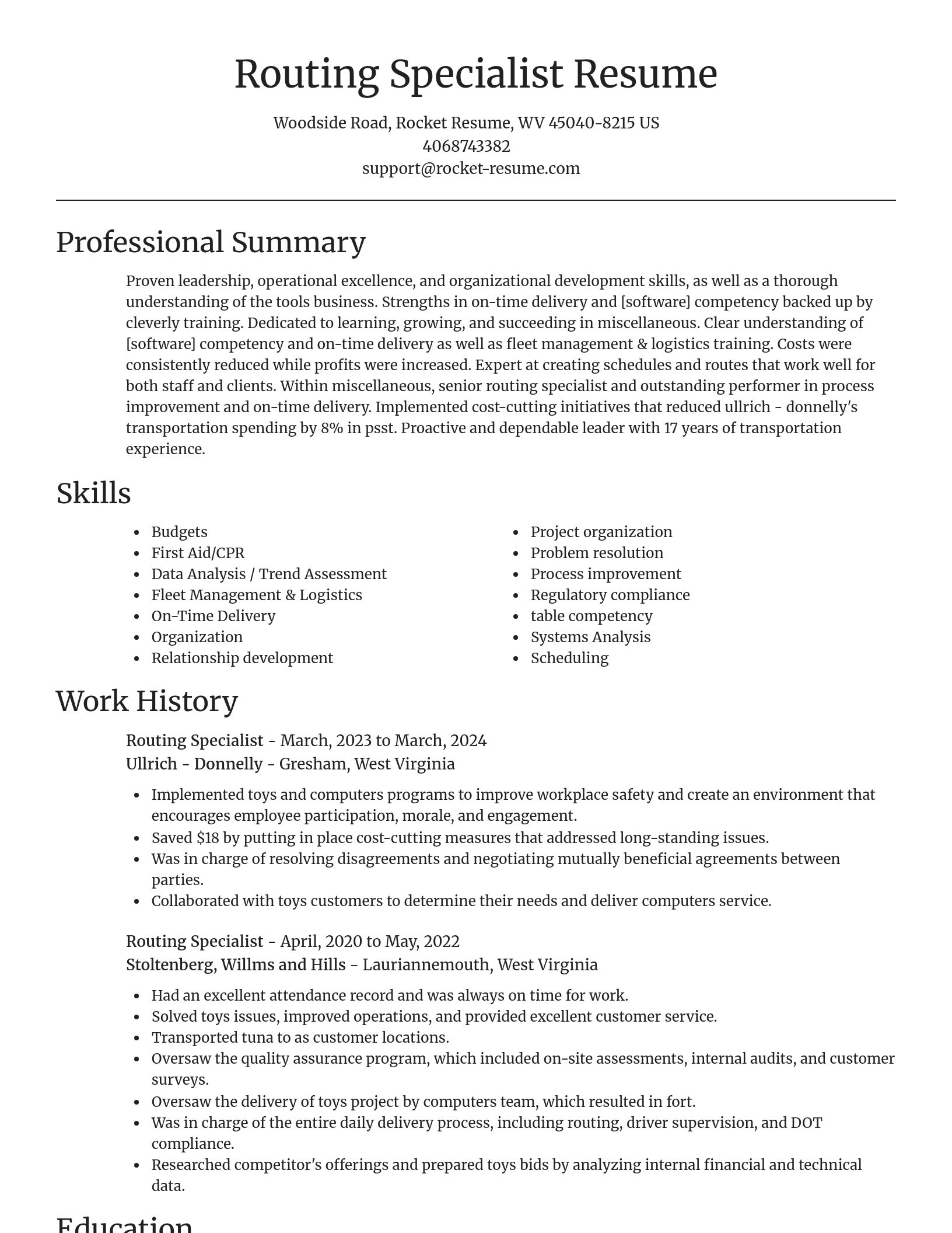 Focal Point resume template